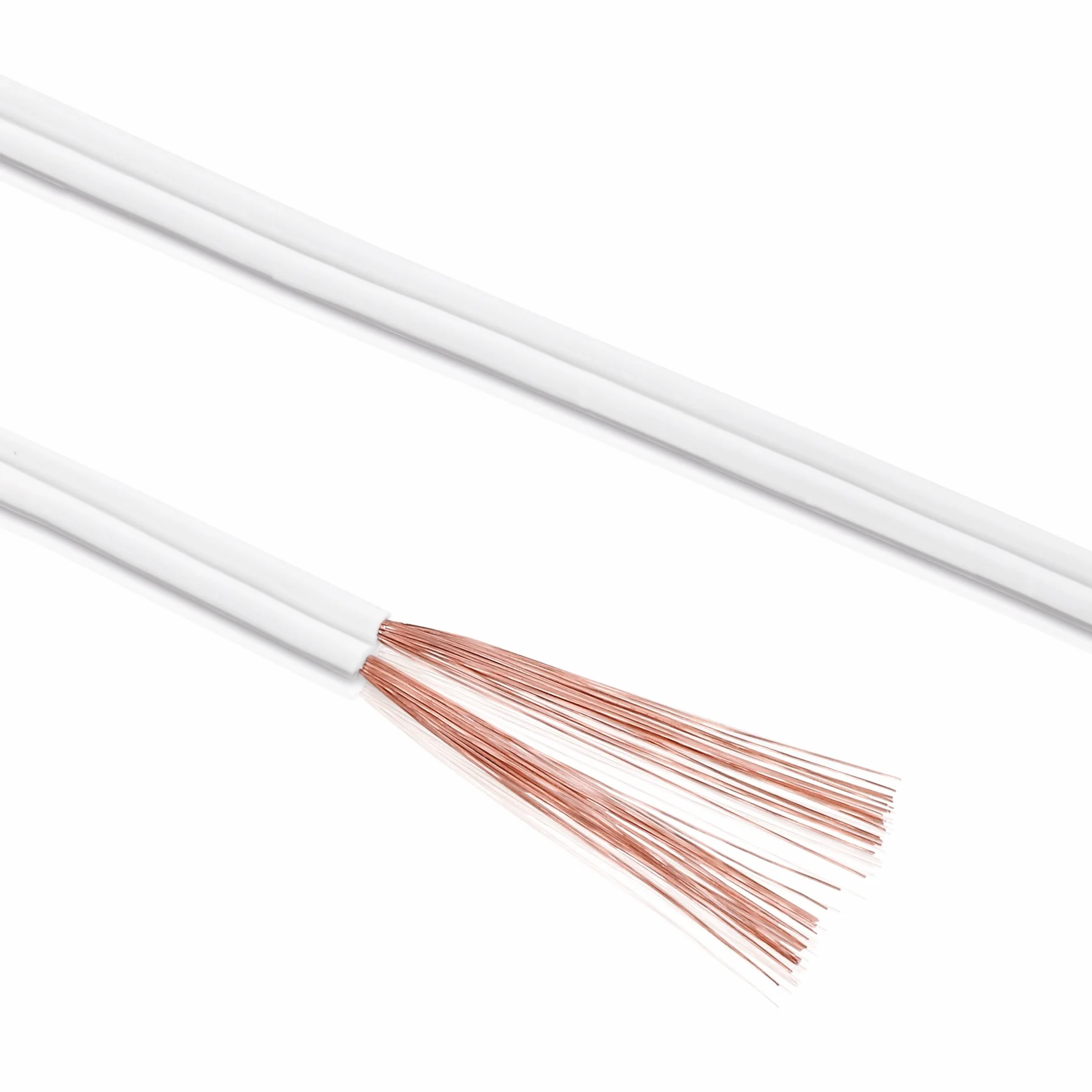 MANAX® Przewód podwójny 25 m, 2 x 0,75 mm², biały kabel 2-żyłowy (25 m 0,75 mm² - 1 pierścień, biały)