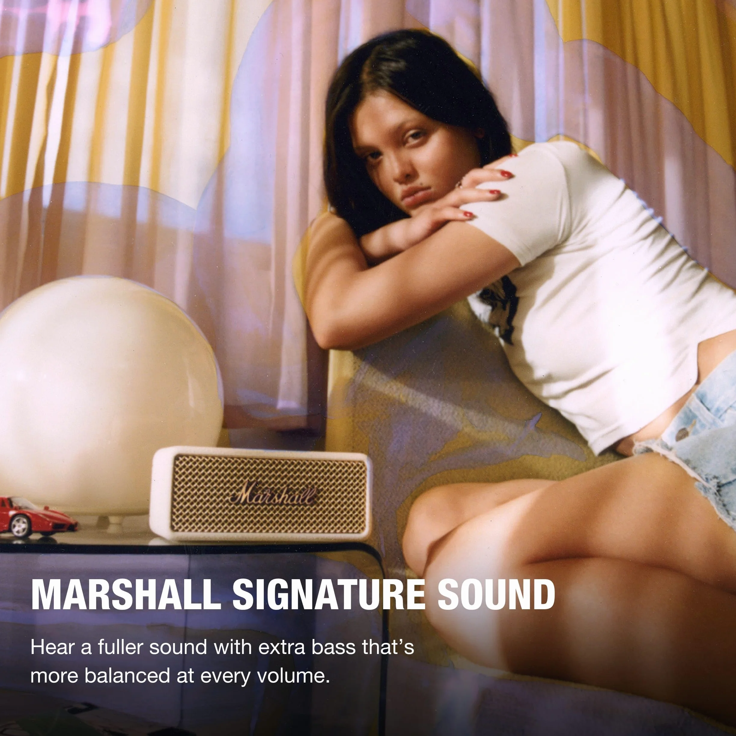 Marshall Emberton III przenośny głośnik Bluetooth kremowy