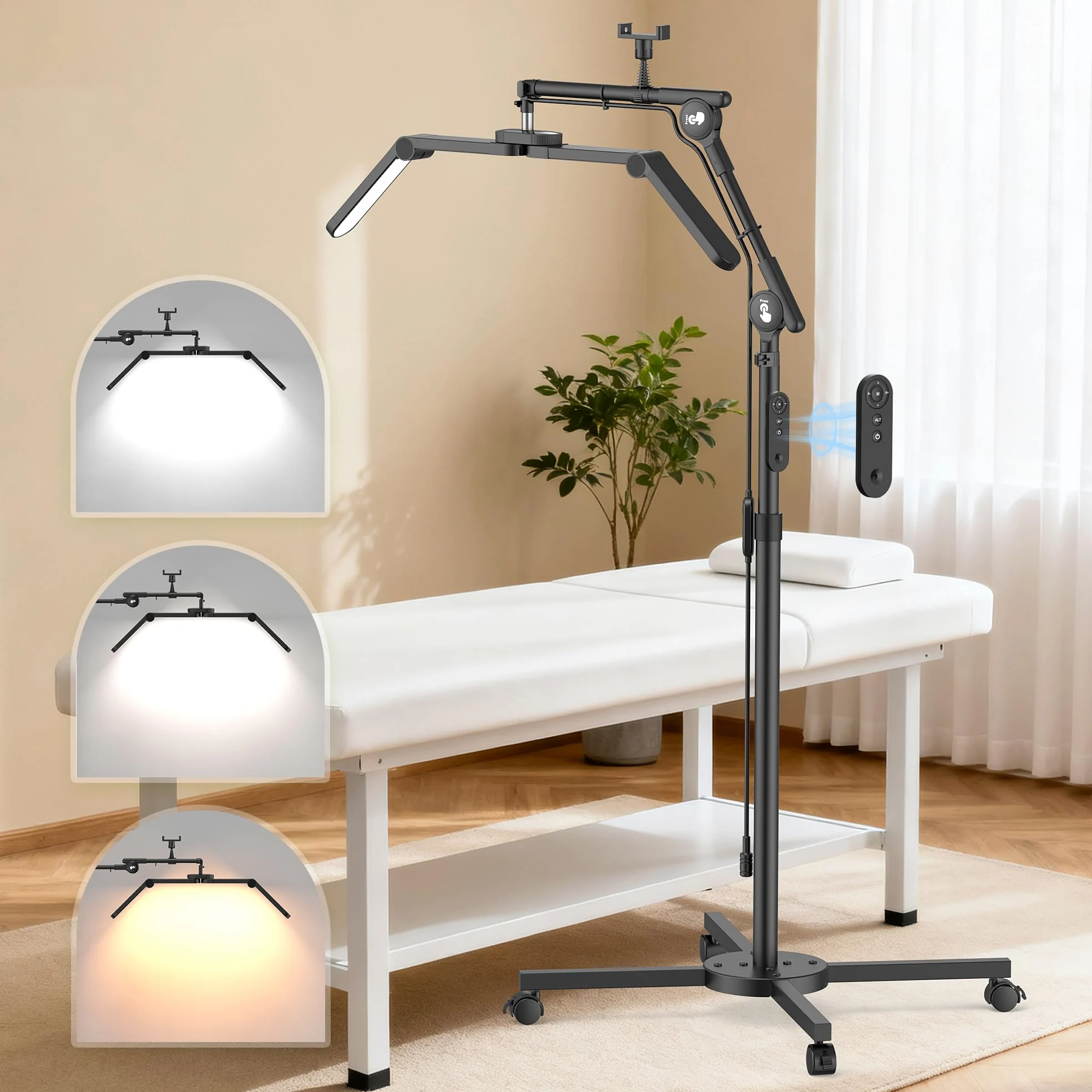 STASUN Półksiężyc lampa stojąca - czarna