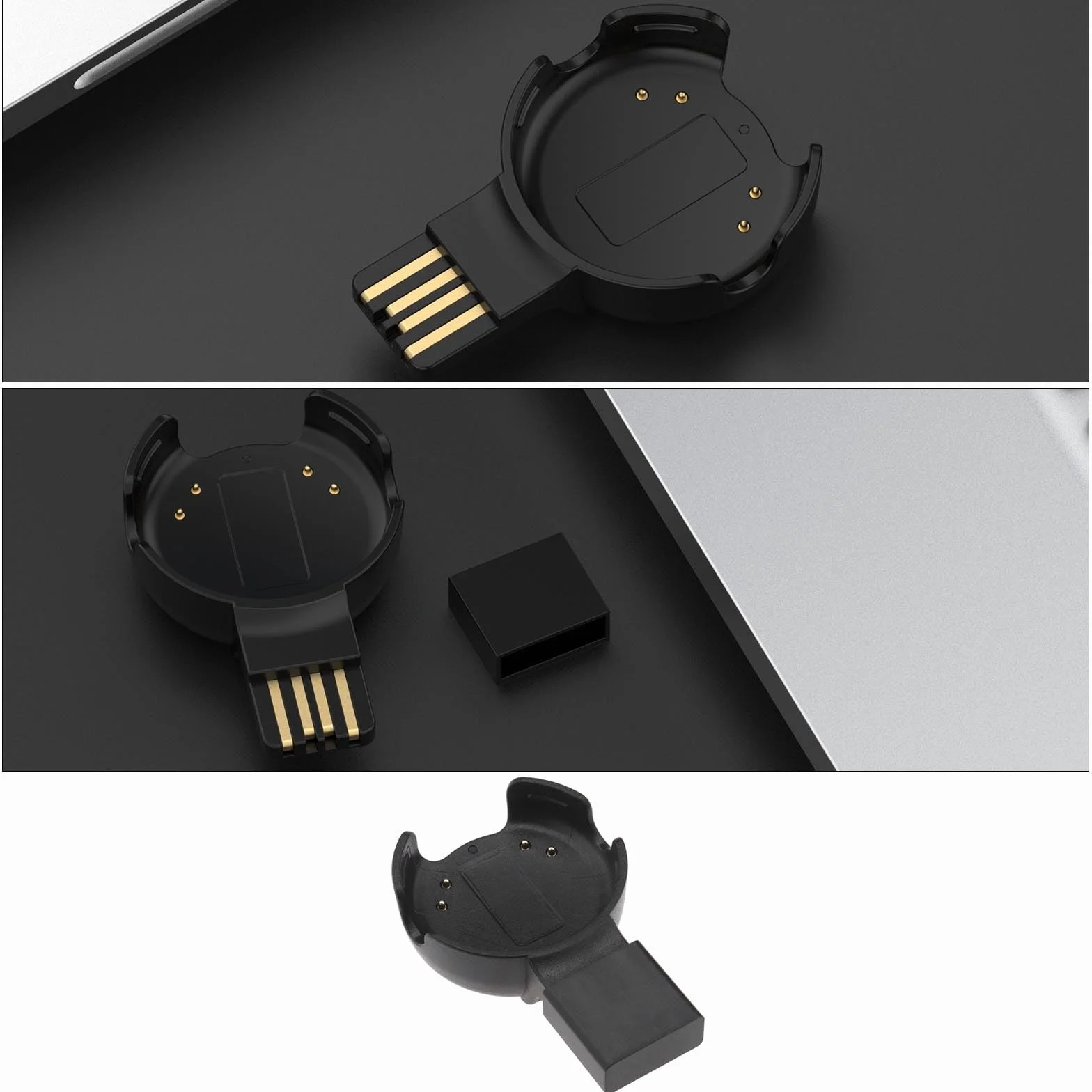 Zamiennik ładowarki kabla USB, kompatybilny z Polar Verity Sense / OH1 kable do ładowania USB, stojak na ładowarkę 43,5 x 30 x 11,3 mm