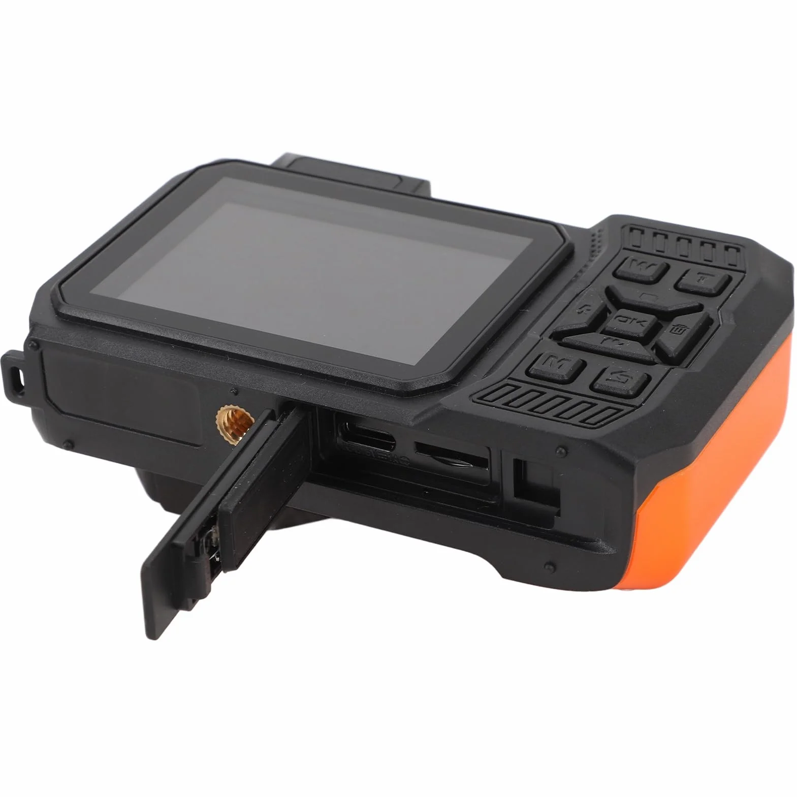 Aparat Podwodny 65 MP 4K Wodoodporny Cyfrowy 33 Stóp Autofokus Selfie Podwójny Ekran Zoom 18X (ORANGE)