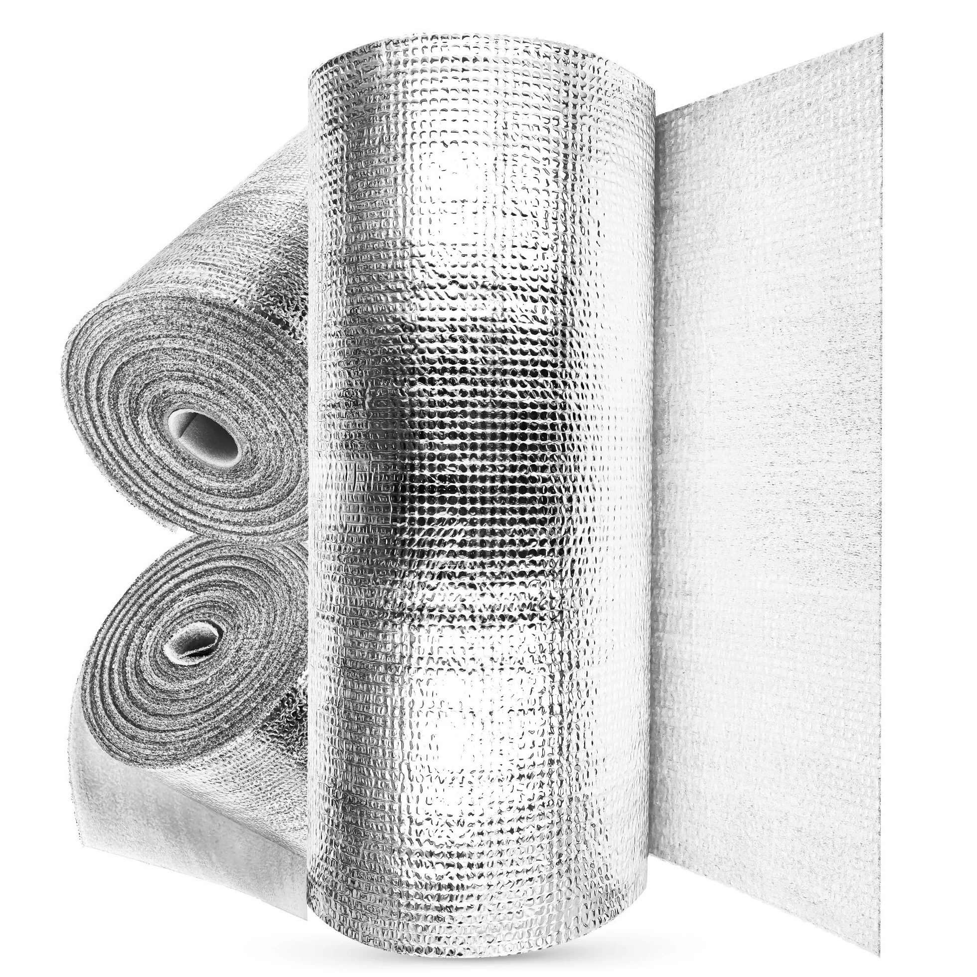 FLOWTOP folia odblaskowa do grzejników, 10 m x 0,5 m, folia izolacyjna, płyta odblaskowa, folia izolacyjna 3 mm, folia termiczna, folia aluminiowa, folia izolacyjna, metaliczna