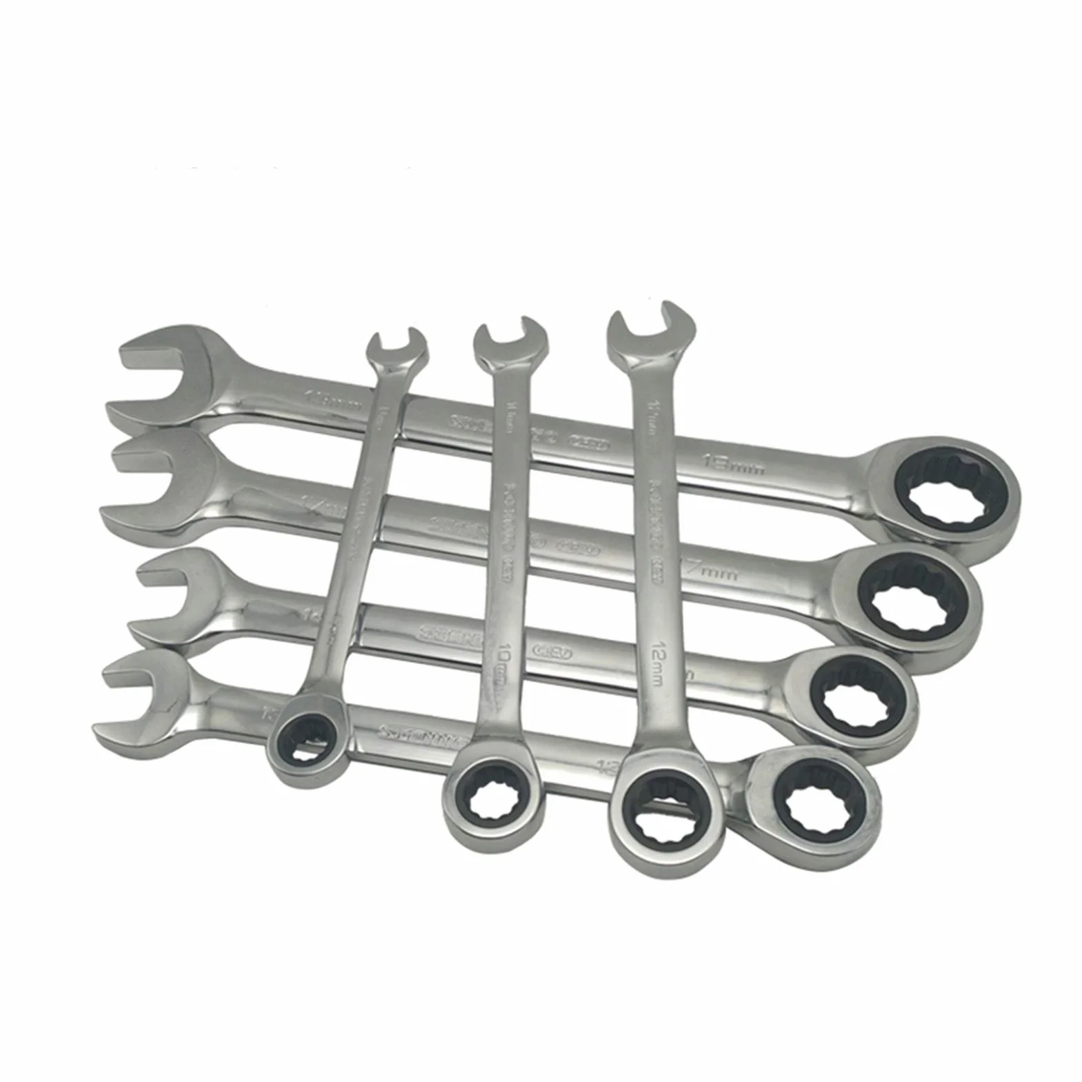 Zestaw kluczy płasko-oczkowych z grzechotką, zestaw kluczy płasko-oczkowych Jednoczęściowy klucz płasko-oczkowy 8–32 mm z kluczami Pierścień zębaty Klucz dwustronny Klucz grzechotkowy 17 mm (Size : 3