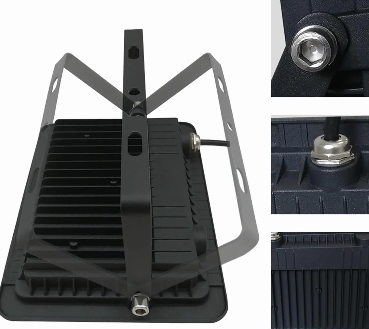 Lampy solarne zewnętrzne, Reflektory Lampa IP68 Biały reflektor Led Zewnętrzny zewnętrzny do patio, ogrodu(Cold Light 6000k,10W)