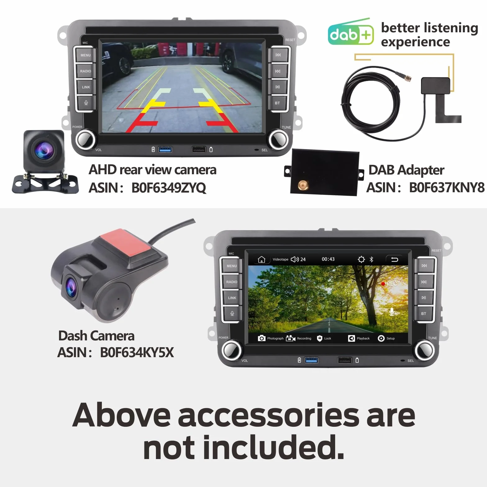 Linux radio samochodowe 5s Start | Bluetooth/Wireless CarPlay/Android Auto/FM/AM/RDS/USB | 100 W DSP | do VW Golf 5/6 Passat Jetta Caddy EOS T5 Tiguan Touran CC Polo