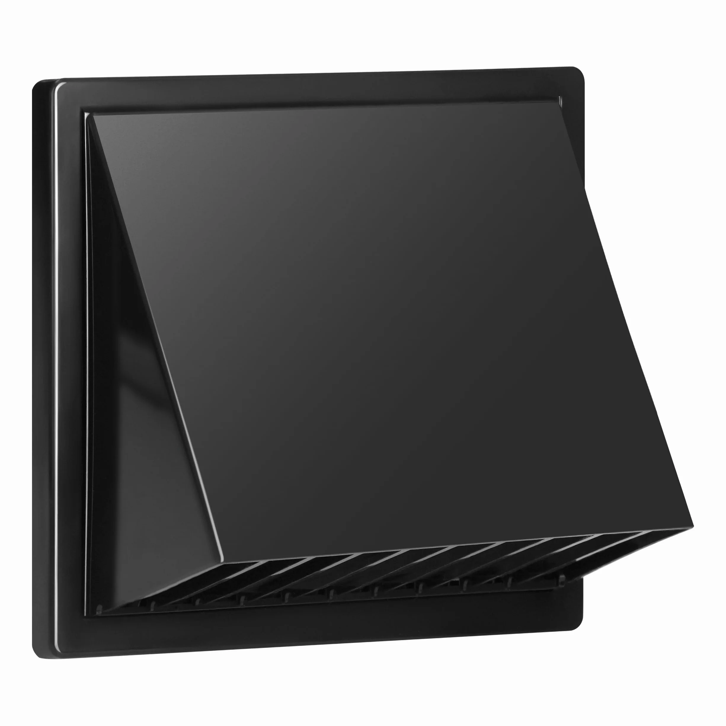 Kratka Wentylacyjna Zewnętrzna Ścienna z Zaworem Zwrotnym Wylot Wentylacji Mechanicznej z Osłoną Przeciwdeszczową Materiał ABS (grafitowy - Ø125 mm)