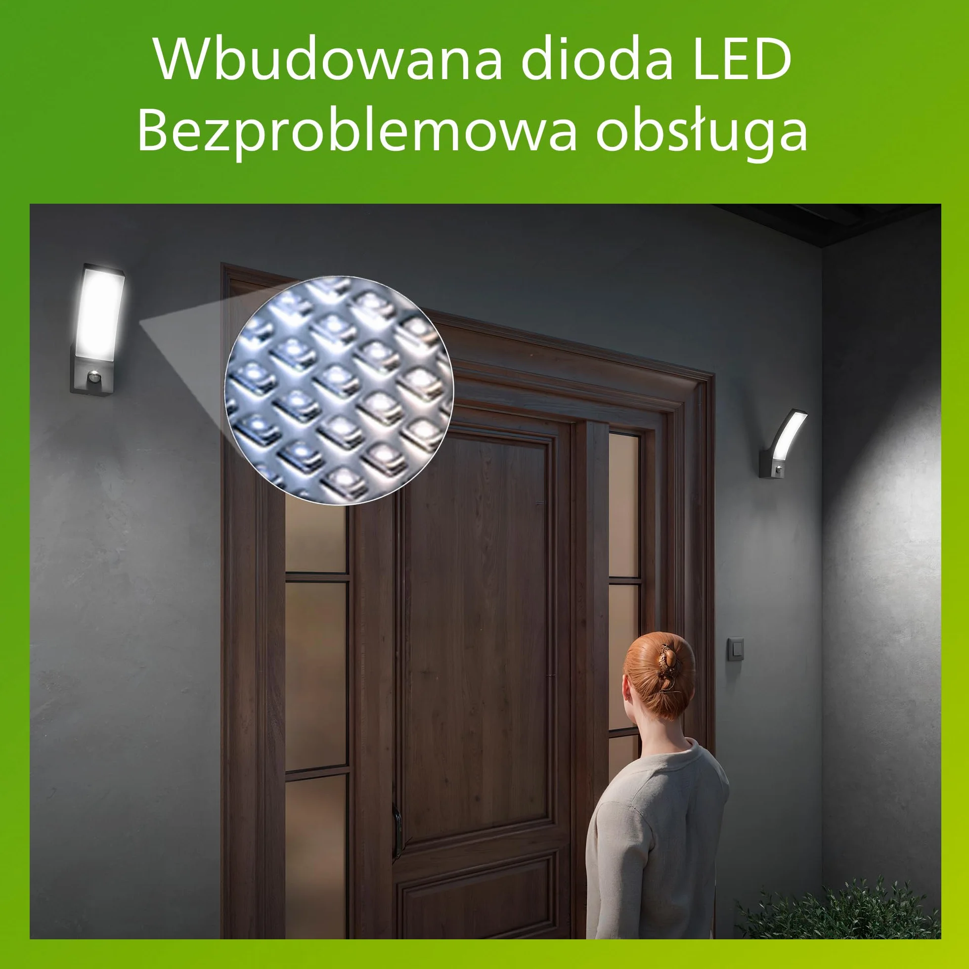 Philips Splay Kinkiet Zewnętrzny LED, 12 W, 1600 lm, 4000 K Światło Zimnobiałe, IP44 Odporny na Warunki Pogodowe, Czujnik Ruchu na Podczerwień, Wbudowane LED, Trwały, Aluminium, Antracyt
