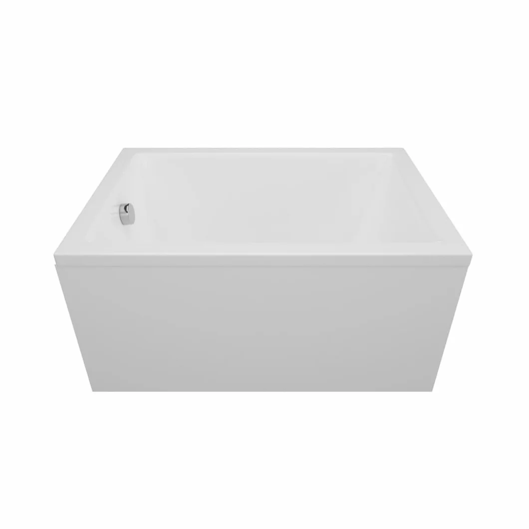 Wanna ECOLAM Marella 100x70 cm + obudowa | Oszczędzająca miejsce, mała, nowoczesna wanna prostokątna, najwyższej jakości wanna akrylowa | Kompletny zestaw z odpływem, nóżkami i silikonową obudową