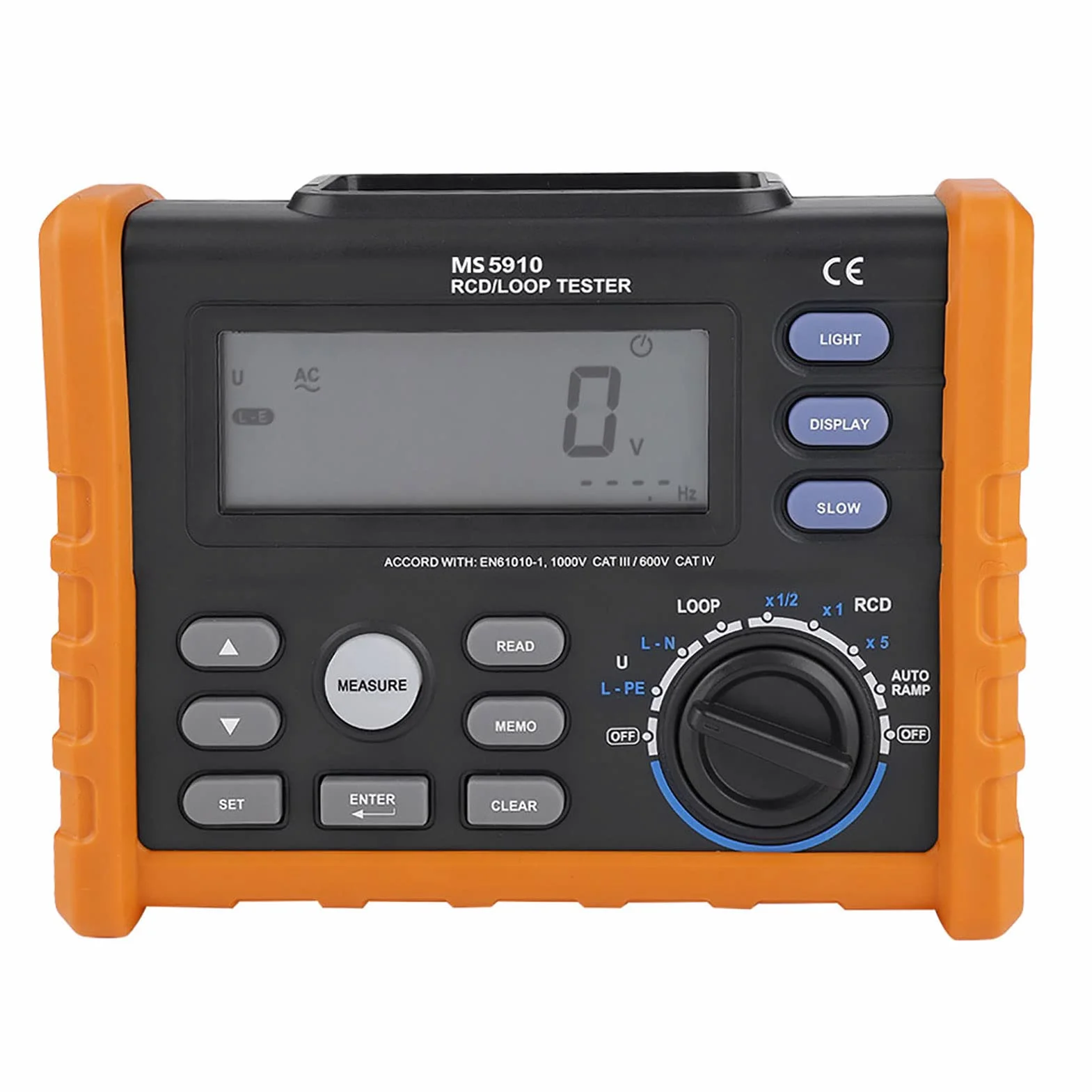 Bewinner PEAKMETER MS5910 Cyfrowy Tester RCD i Miernik Rezystancji Pętli, Wielofunkcyjny Tester Elektryczny z Prądem/czasem Zadziałania, Napięciem Kontaktowym, Przechowywaniem Danych i USB,