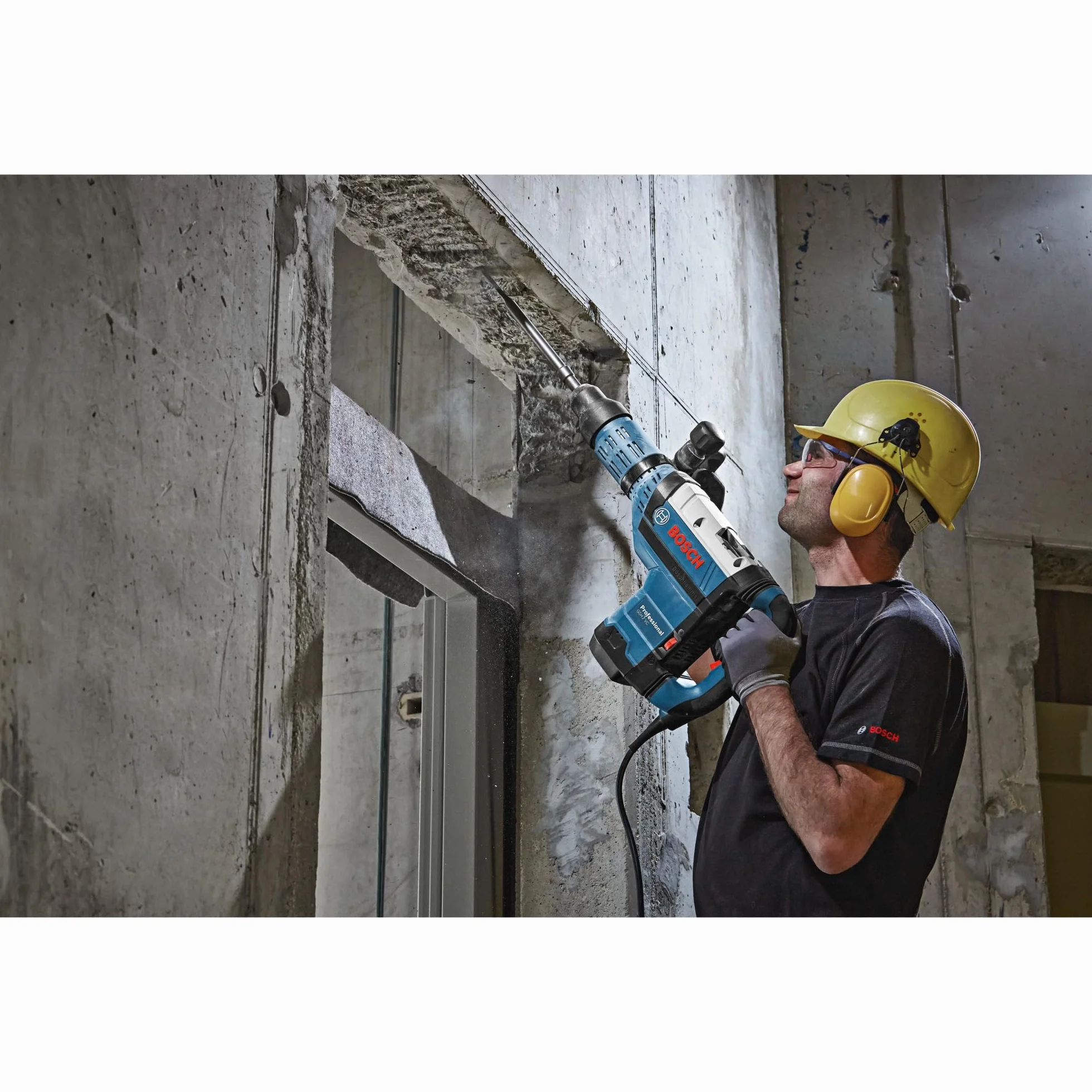 Bosch Professional: młot udarowy GSH 7 VC (rękojeść dodatkowa, szpicak, smar w tubie, walizka)