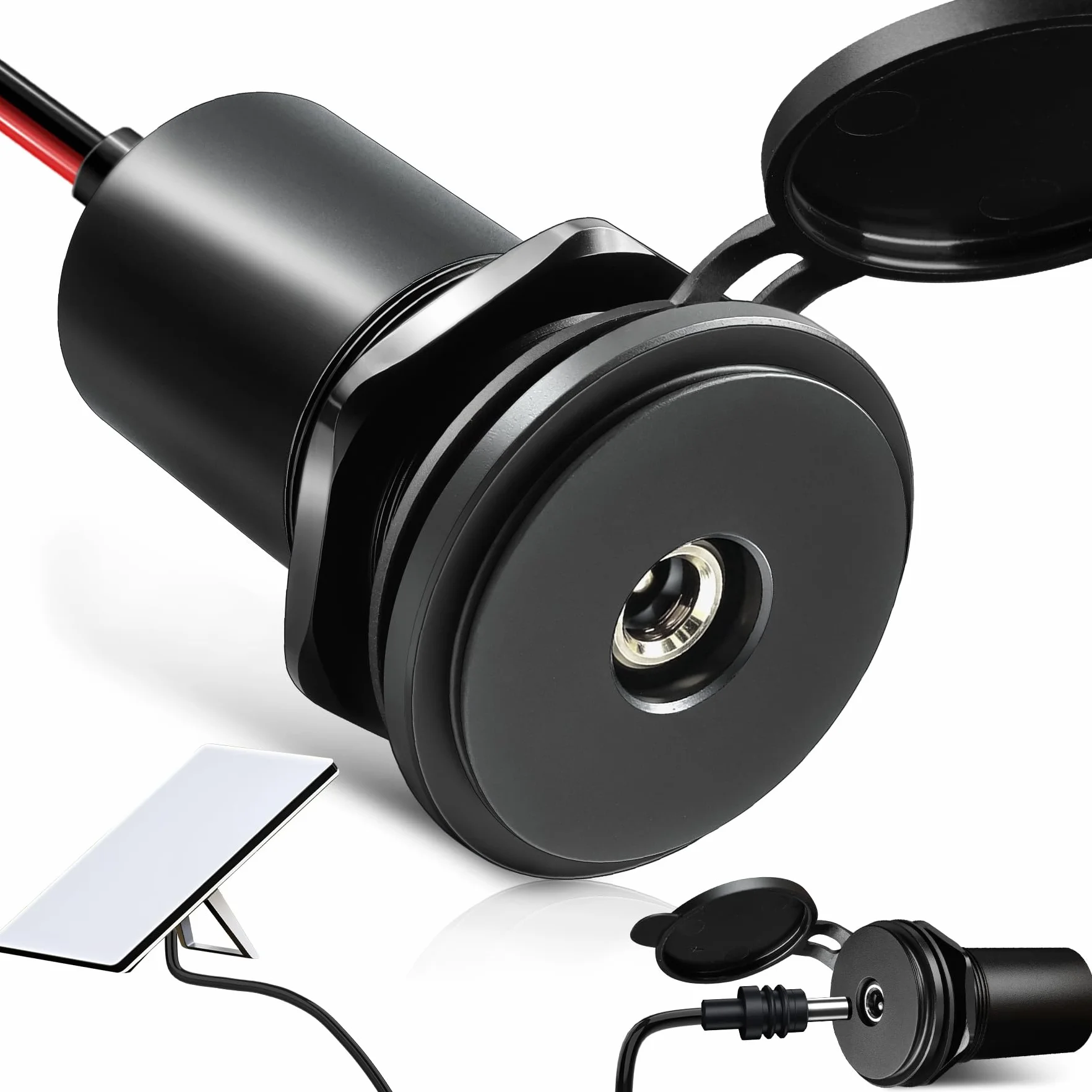 Acegoo Starlink Mini adapter 12 V, przetwornica DC-DC, przetwornica Step Up 12 V, aluminiowe gniazdo 24 V DC do kampera, łodzi, furgonetki, wejście 12 V, wyjście 24 V/3,5 A, wodoodporny (adapter)