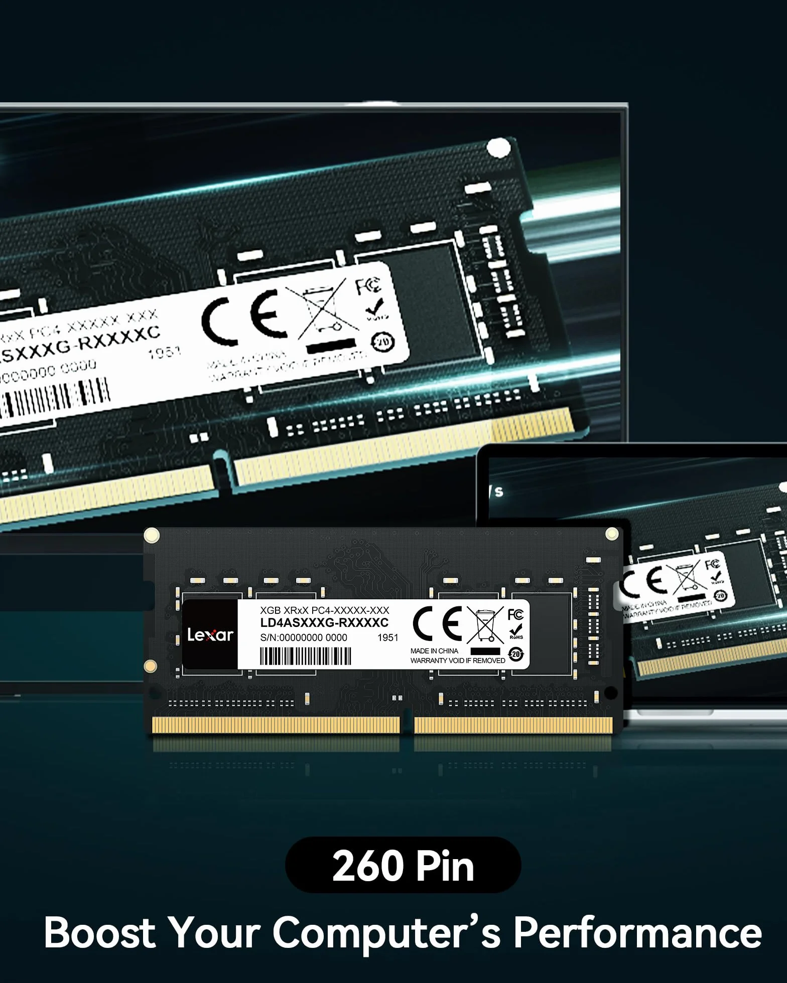Lexar 16 GB DDR4 RAM 3200 MHz 260-pin SODIMM do laptopa