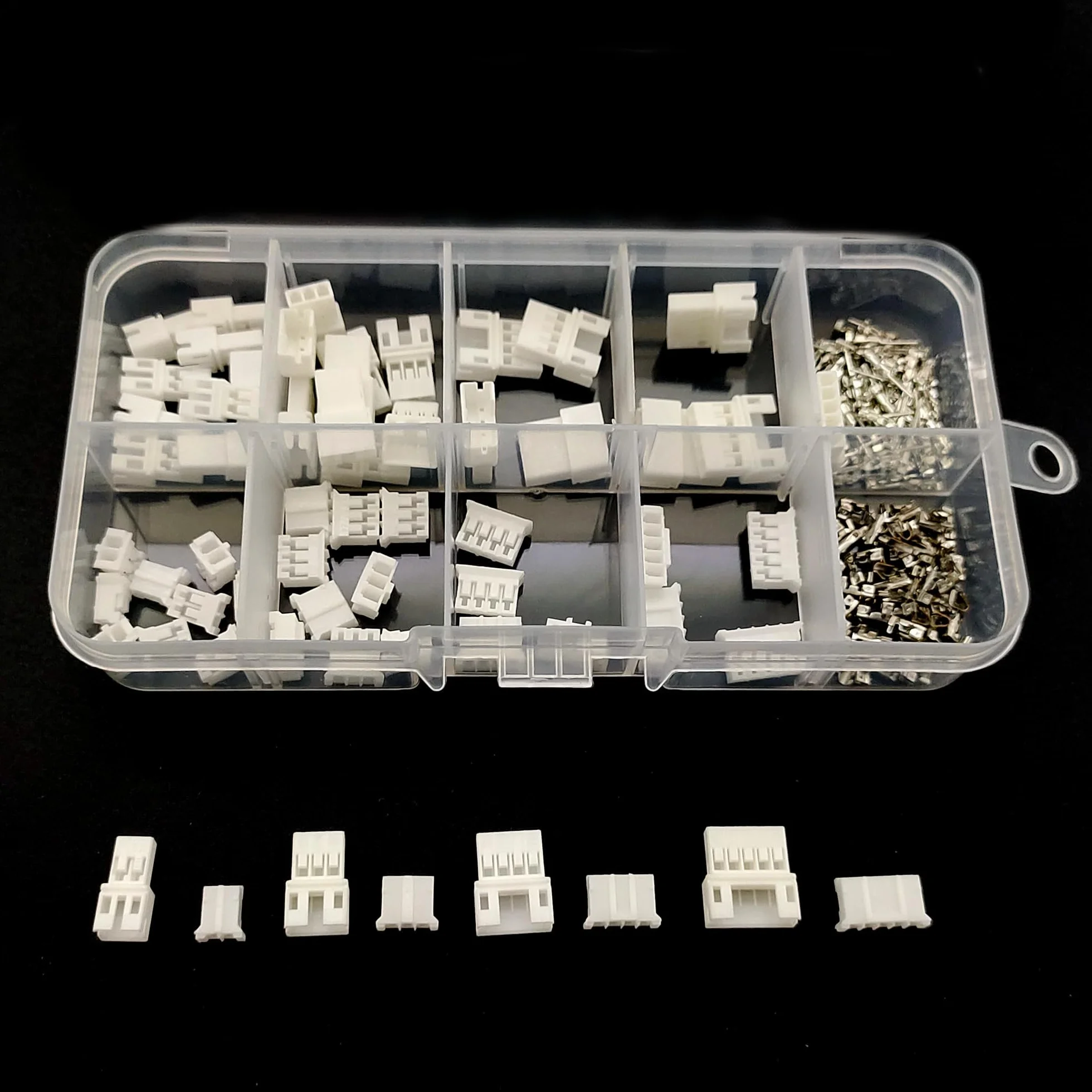 Zestaw złączy JST PH 2.0, 2,0 mm rozstaw 2/3/4/5-biegunowy Zestaw adapterów do korpusu złączy żeńskich i męskich JST-PH