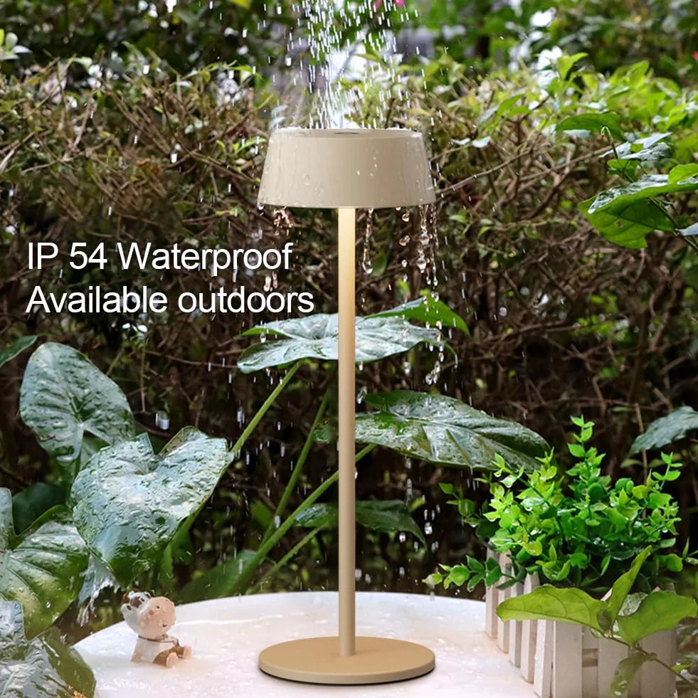 K-Bright Bezprzewodowa lampa stołowa LED, 2 sztuki, 3000 K, ciepła biel, lampa stołowa LED, do użytku na zewnątrz, ściemniana lampa stołowa, nadaje się na kolację, do czytania, sypialni, ogrodu i