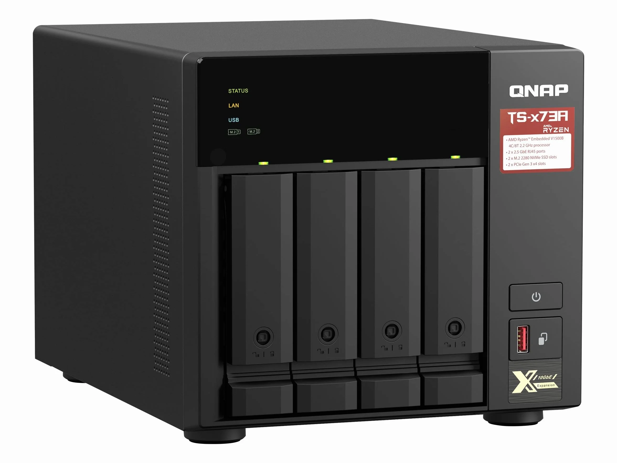 QNAP TS-473A-8G 4-kieszeniowy NAS Czarny