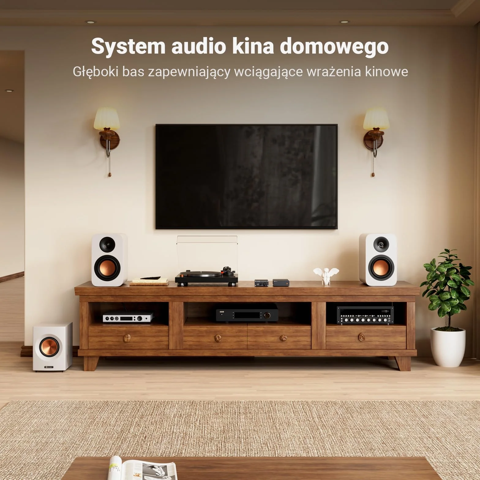 Fosi Audio TP-02 220 W subwoofer wzmacniacz Mini Sub Bass Class D TDA7498E
