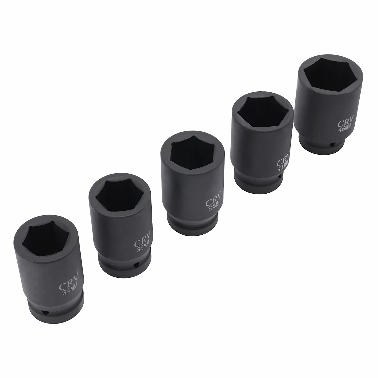 1 calowa wkrętarka udarowa, zestaw nakrętek do samochodów ciężarowych, 10 sztuk, 24 mm do 46 mm, przedłużki