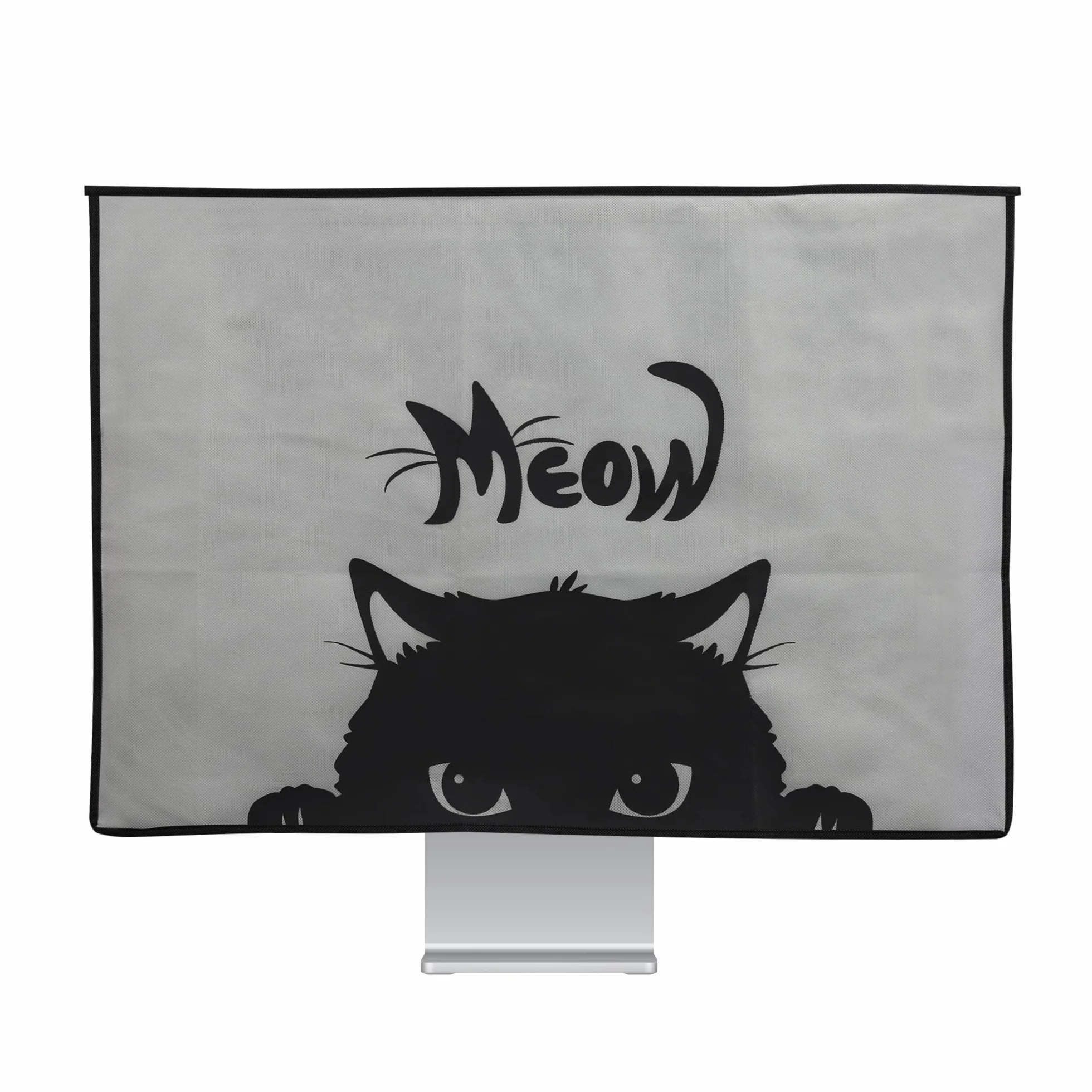 Kwmobile Osłona ekranu kompatybilna z 27-28" monitorem, ochrona ekranu z 2 przegródkami, szaro-czarna