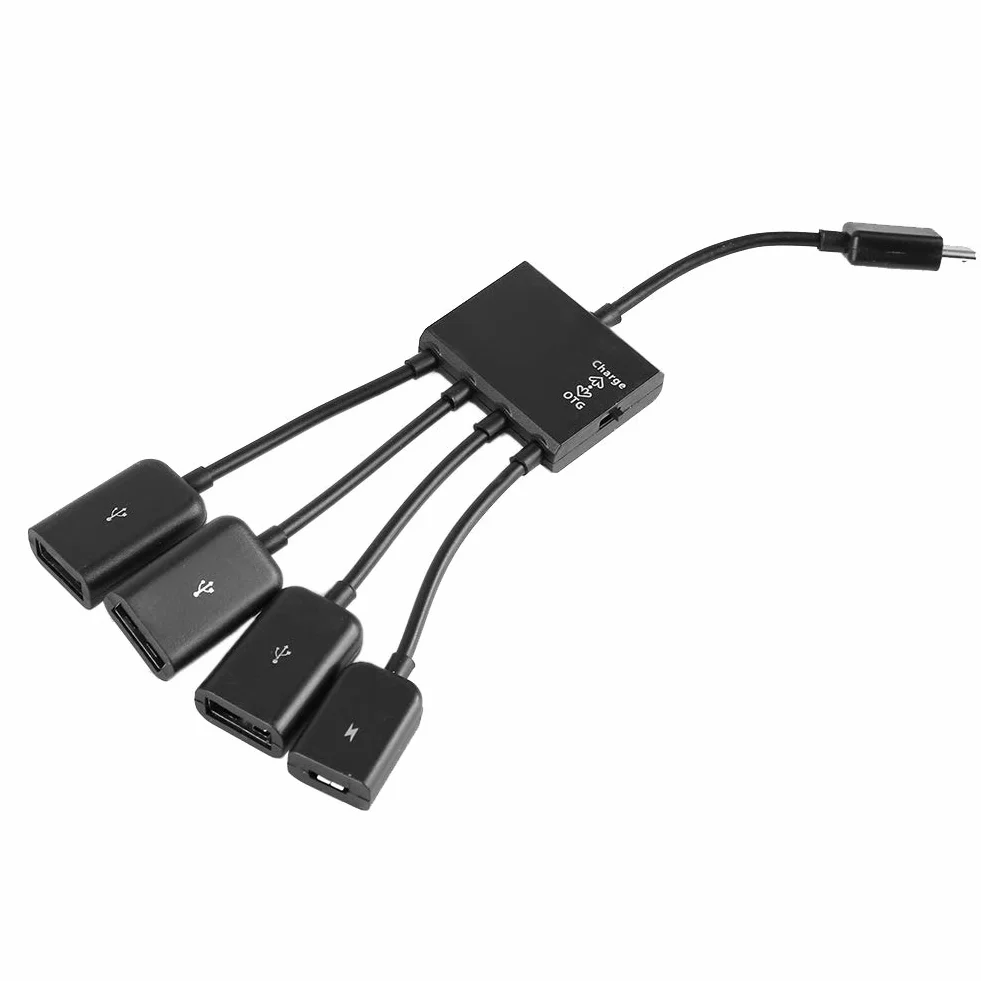 Hub micro USB, kabel hosta, czytnik kart, 650 Nm, 5 MW, czerwony, ładowania OTG, adapter konwertera