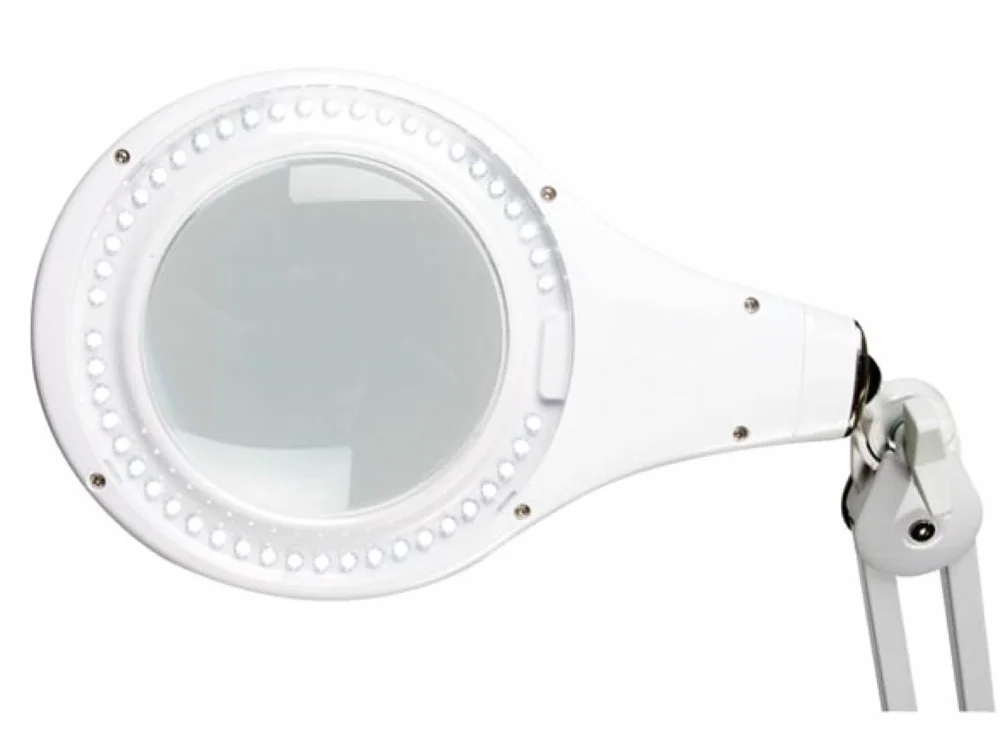 Velleman Lampa LED z lupą i zaciskiem, lupa podświetlana 4 W, 48 LED, powiększenie 2,25x, soczewka 5 dioptrii 120 mm, światło dzienne 6400 K, do czytania, hobby, beauty i precyzji