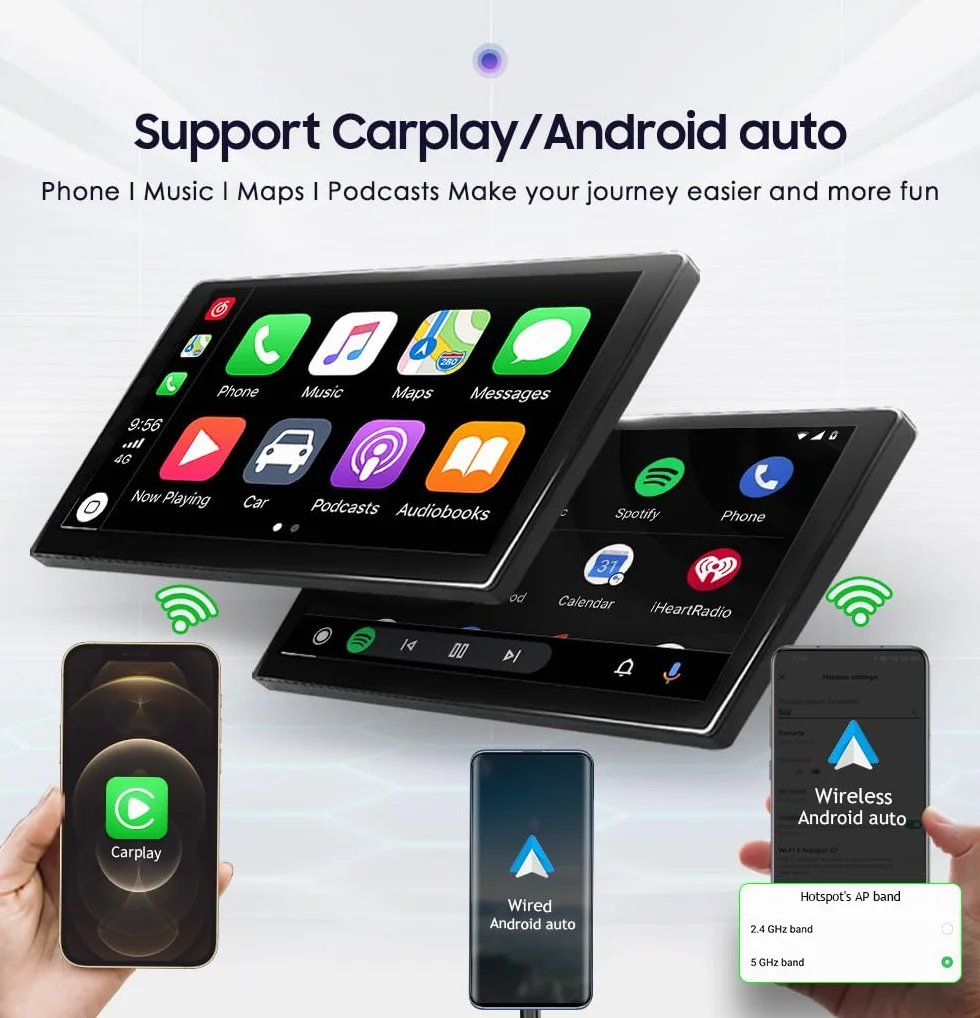Ossuret Android 12 radio samochodowe stereo pasuje do Nissan Qashqai J10 (2006-2013), 6+64 GB nawigacji GPS z ekranem dotykowym QLED Carplay Bluetooth5.0 4G LTE SWC Wifi DSP RDS