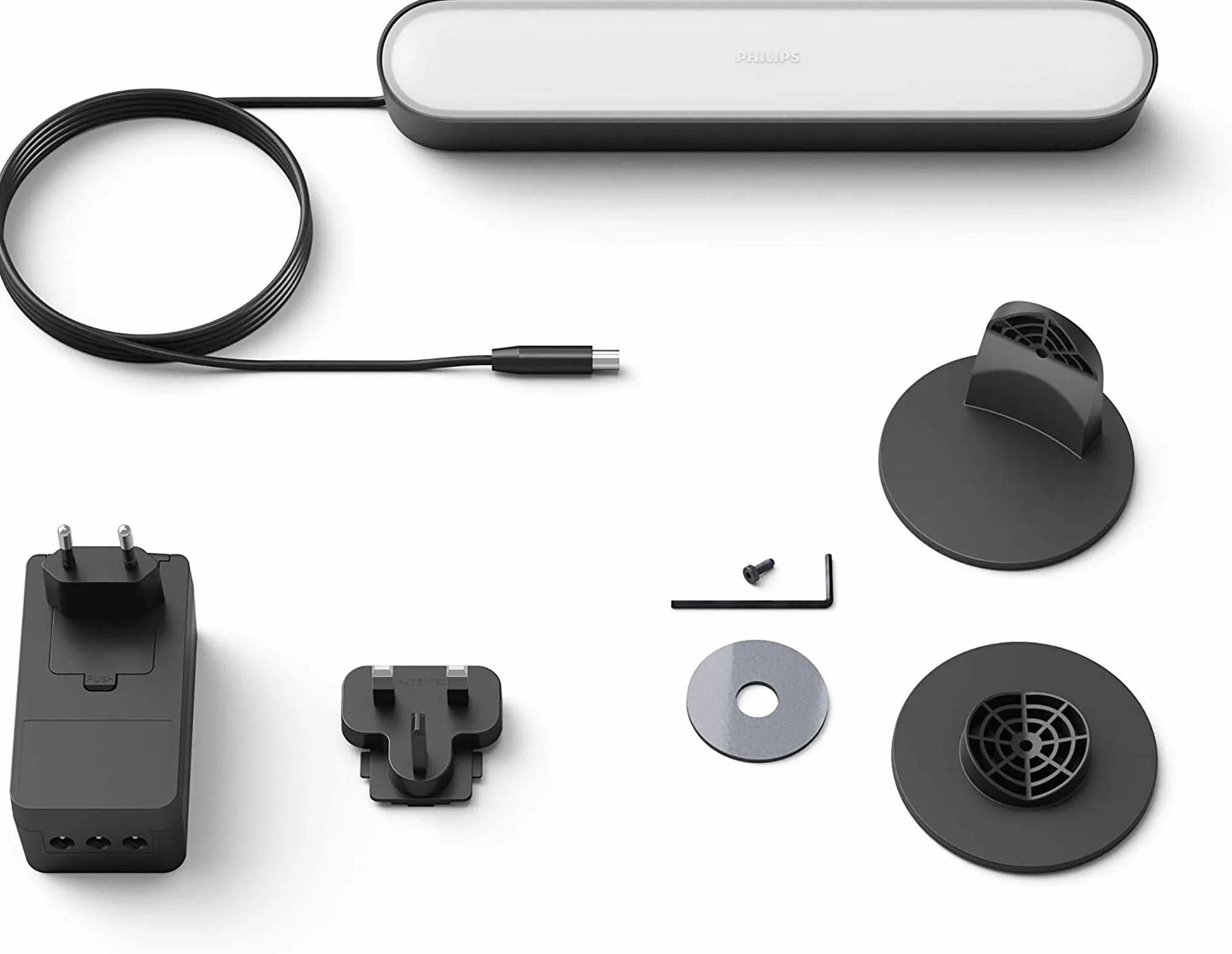 Philips Hue Play White and Colour Ambiance Smart Light Bar Podłużna Lampa (1 szt.), Oświetlenie Rozrywkowe Smart LED do TV i Gier (współpracuje z Alexą, Asystentem Google i Apple HomeKit), Czarny