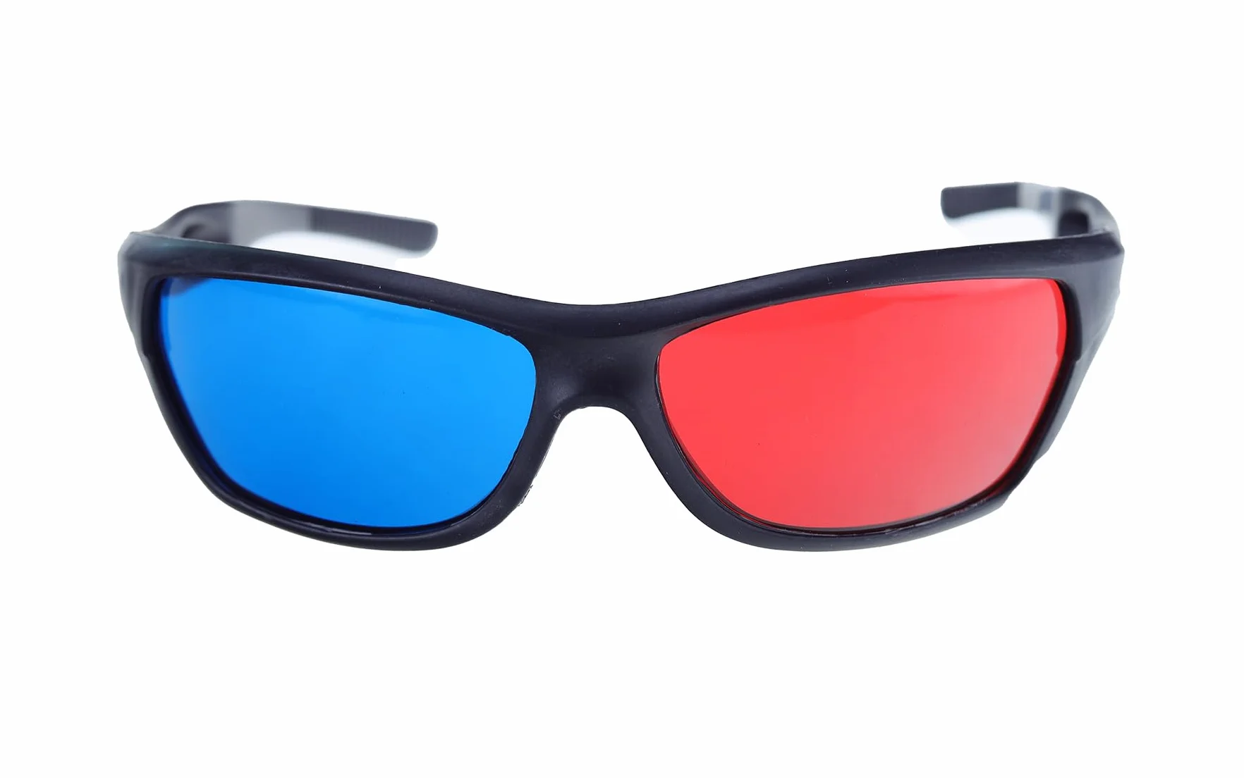 2x Czerwone i Niebiesko-zielone Okulary 3D Pasujące do Okularów Korekcyjnych na Filmy 3D, Gry i TV (1x Na Klips, 1x w Stylu Anaglifu)