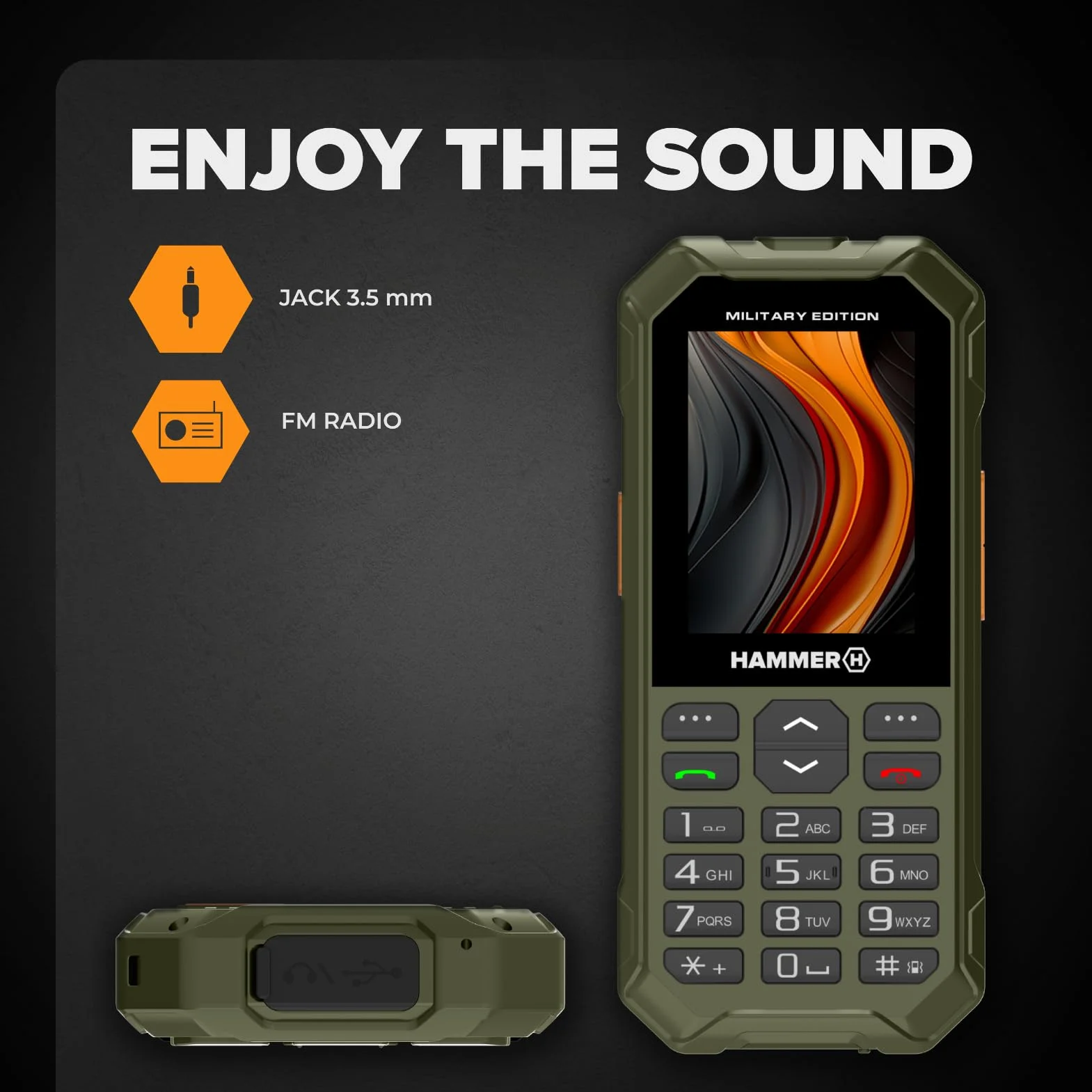 Hammer 6 LTE Military Edition Telefon z klawiaturą IP68 2500mAh