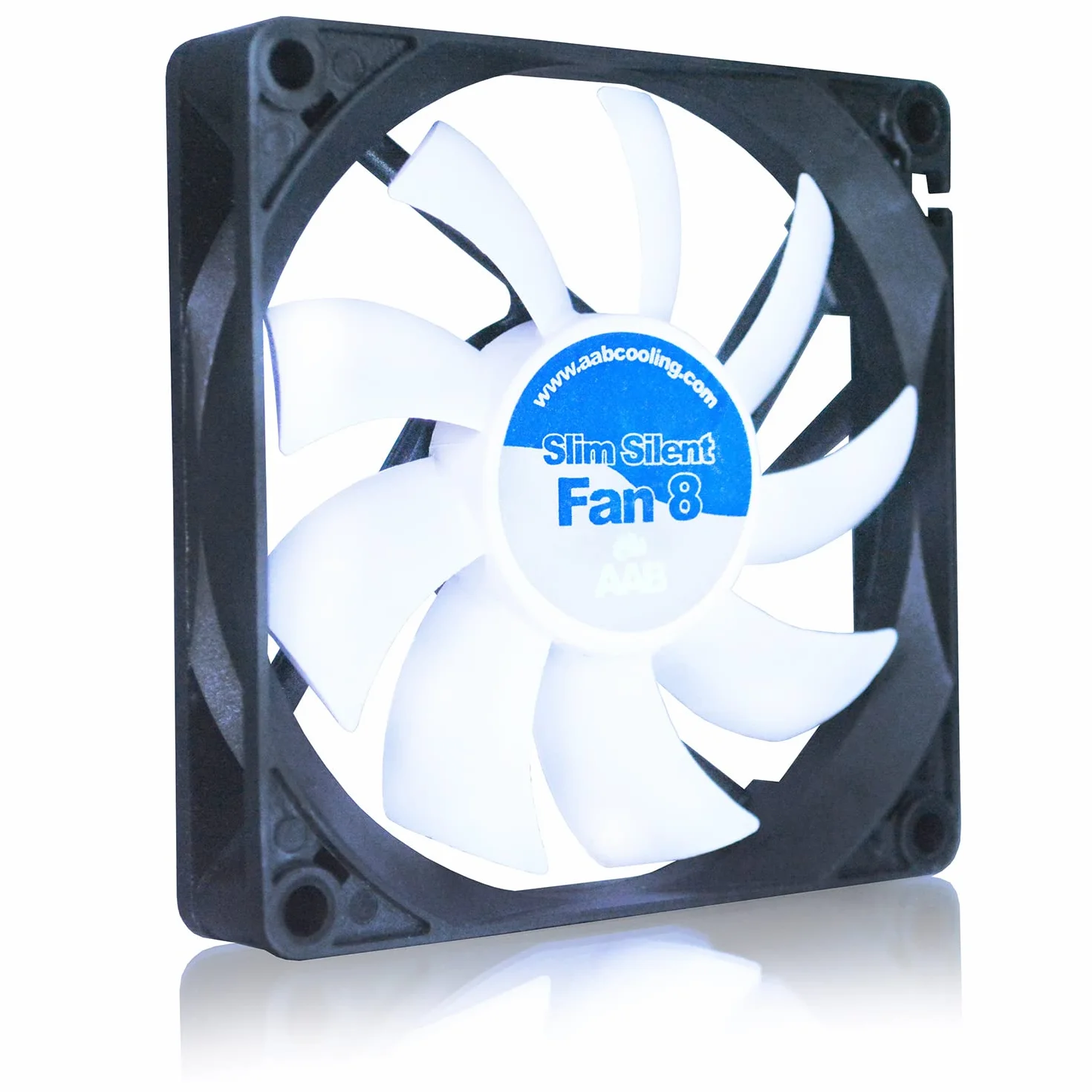 AABCOOLING SLIM Silent Fan 8 Wentylator Komputerowy, Bardzo Wydajny, Solidna Konstrukcja, Nowoczesny silnik IC, Ciche łożysko FDB, Wentylator Obudowy, Wysokie Ciśnienie, Wiatrak