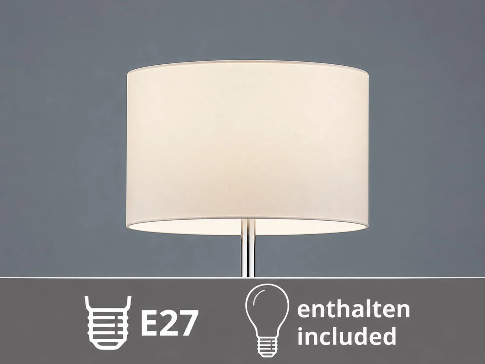 Klasyczna lampa stojąca LED z lampką do czytania i abażurami materiałowymi w kolorze białym wysokość 170 cm – ponadczasowe, eleganckie oświetlenie postojowe