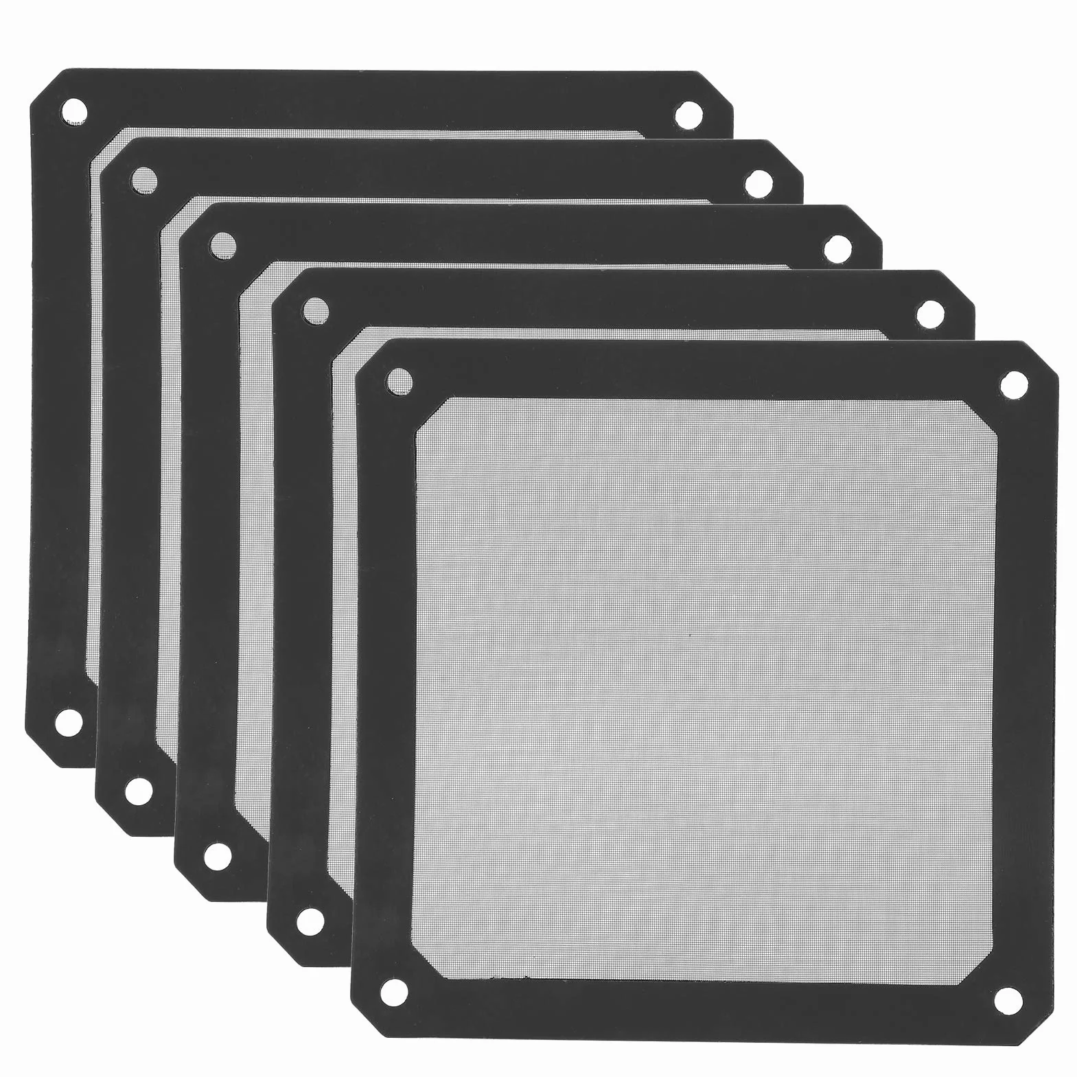 ASHATA 5 szt. 120 mm PC Fan Filtr Przeciwpyłowy Magnetyczny Mesh Frame