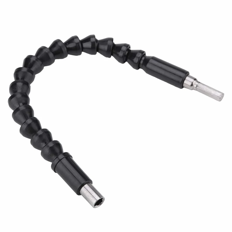 Elastyczne przedłużanie śrubokręt uchwyt wiertła elastyczny adapter wiertarski magnetyczny napęd łączący, końcówka wału: 1/4 cala adapter wiertarki + 1/4 cala magnetyczny przedłużacz wiertła, czarne uniwersalne połączenie wiertarki, adapter