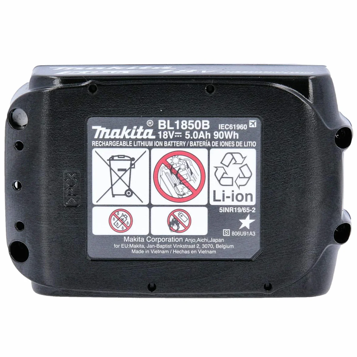 Makita 2BL1850 Akumulator Litowo-Jonowe, 18 V, Czarne, 2 szt/18 V, 5, 0 Ah
