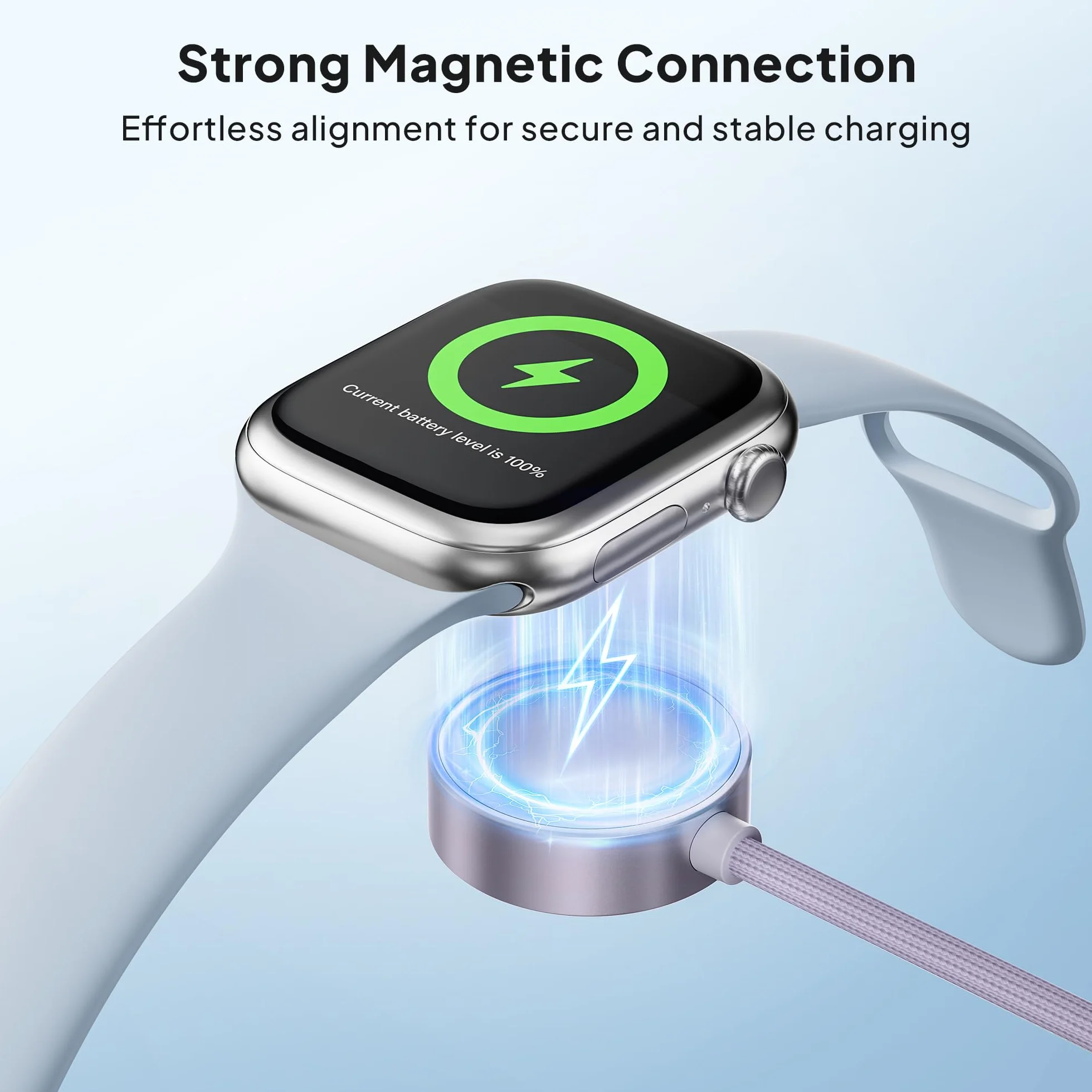 Elebase Apple Watch Ultra 3 ładowarka,5W Magnetyczna Apple Watch Charger z kabel USB C 1,2 m szybkiego ładowania i adapterem USB A,przenośna bezprzewodowa Typ C do iWatch Series 11 10 9 8 7 6 5 4,SE