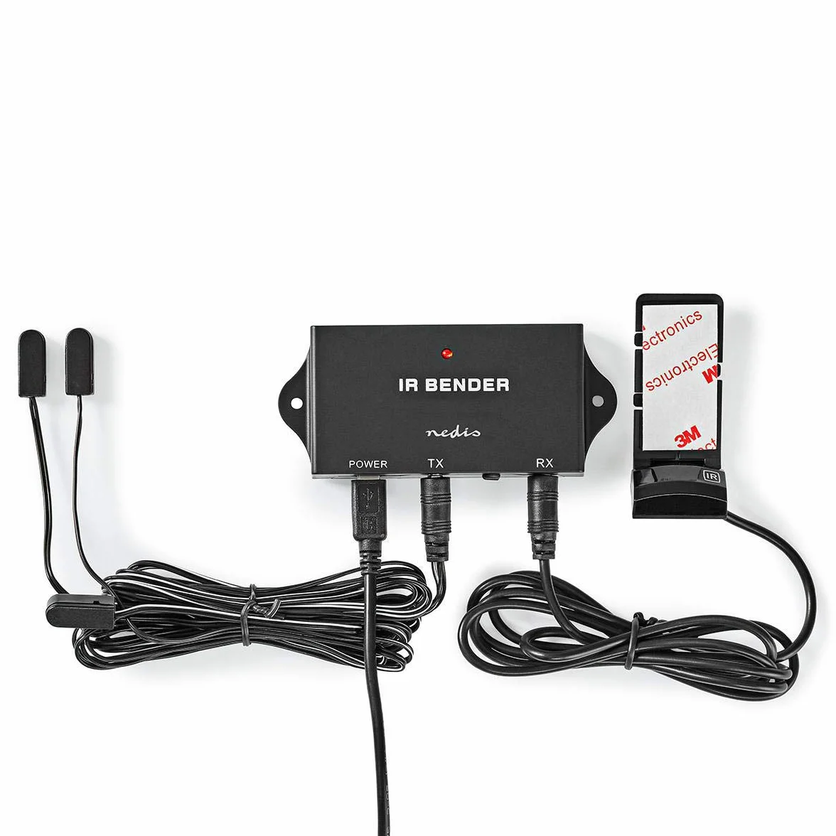 Nedis IR Repeater 30-60 KHz dla 3 urządzeń Zasięg 7,0 m Czarny