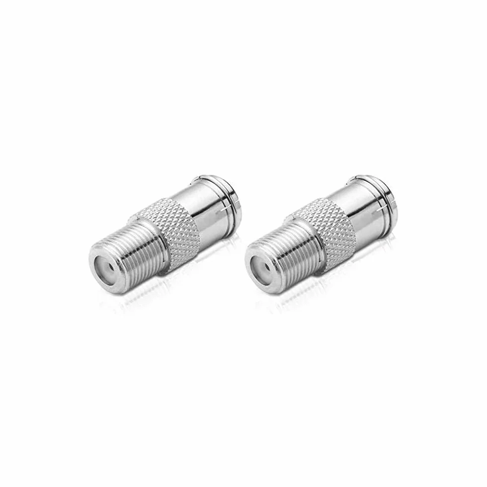conecto Adapter antenowy, gniazdo F na gniazdo IEC, adapter do podłączenia złączy IEC z przyłączami satelitarnymi, zestaw 2 szt