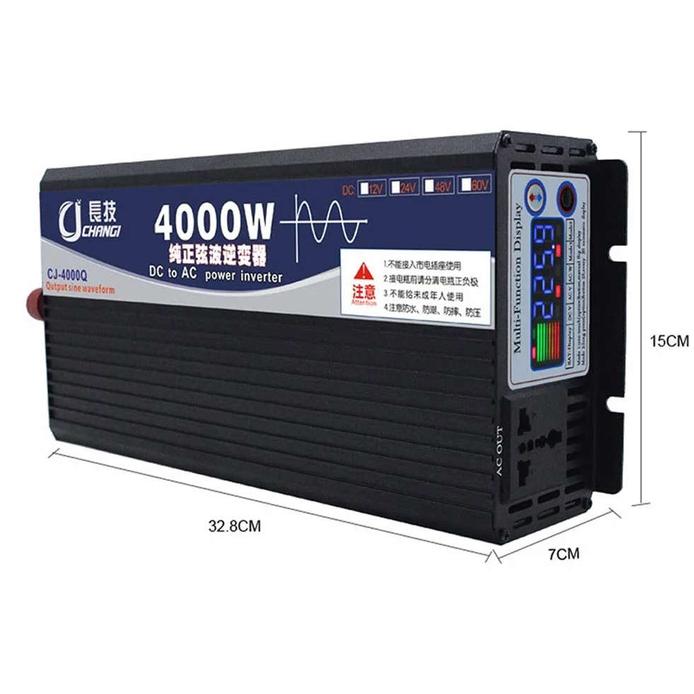 Falownik czysta fala sinusoidalna 600W 48/60V na 220V Dual USB