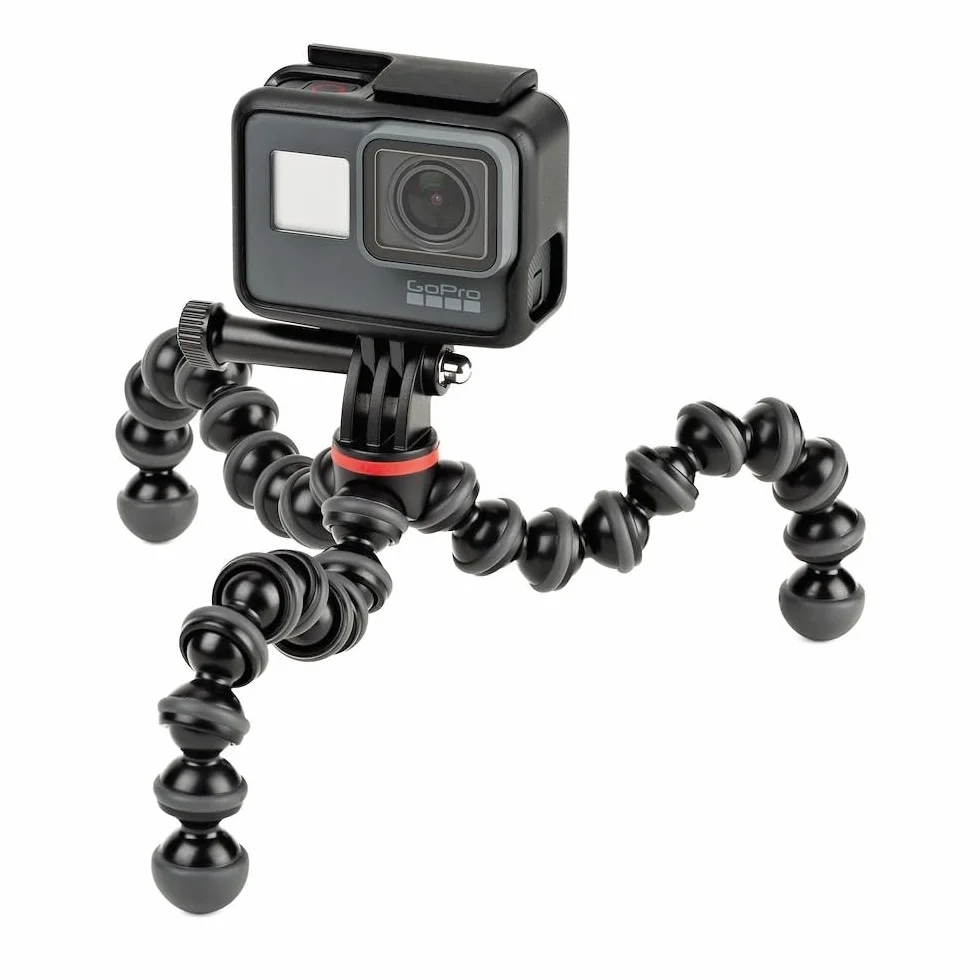 JOBY JB01516-BWW GorillaPod 500 Action flexibles Ministativ (mit Stiftbefestigung für GoPro, 360-Grad-Kameras und andere Action-Kameras, Traglast bis zu 500 g)