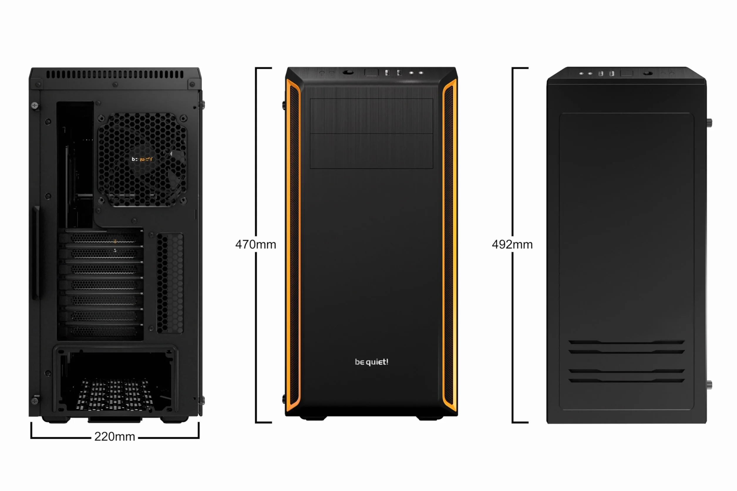BeQuiet Pure Base 600 Window PC Case Orange