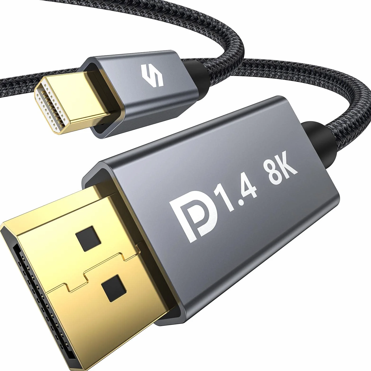Silkland Kabel Mini DP do DP 1.4 1M 8K@60Hz 4K@144Hz Thunderbolt 2 HDR HBR3 DSC1.2 G-Sync FreeSync HDCP2.2 Mini Displayport do Displayport