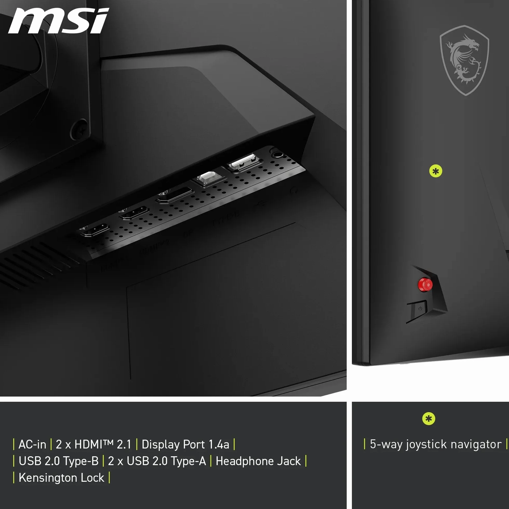 MSI MAG 272URDF E16 27'' UHD Gaming Monitor IPS 3840x2160 0.5ms DisplayHDR 400 HDMI 2.1 DP 1.4a Czarny