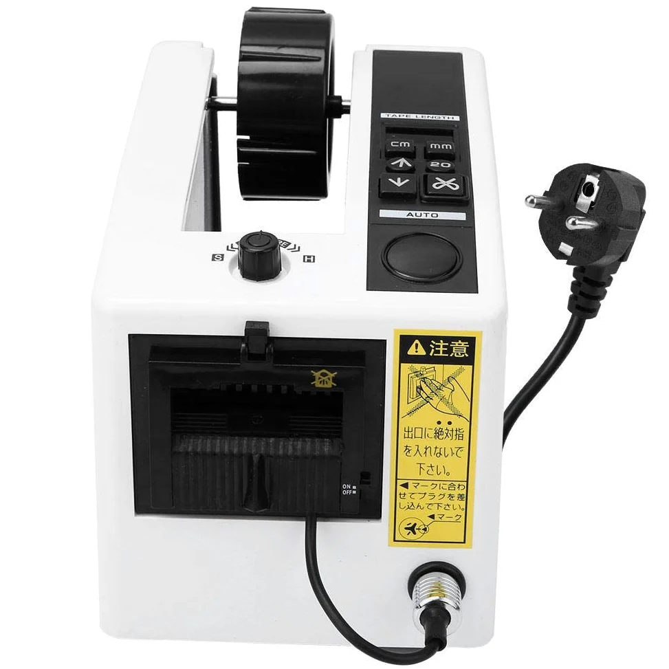 Dozownik wstążek, automatyczna maszyna do cięcia taśm M1000, ręczna przezroczysta taśma AC220V, długość cięcia 20-999 mm, do różnych rodzajów taśm (eu)