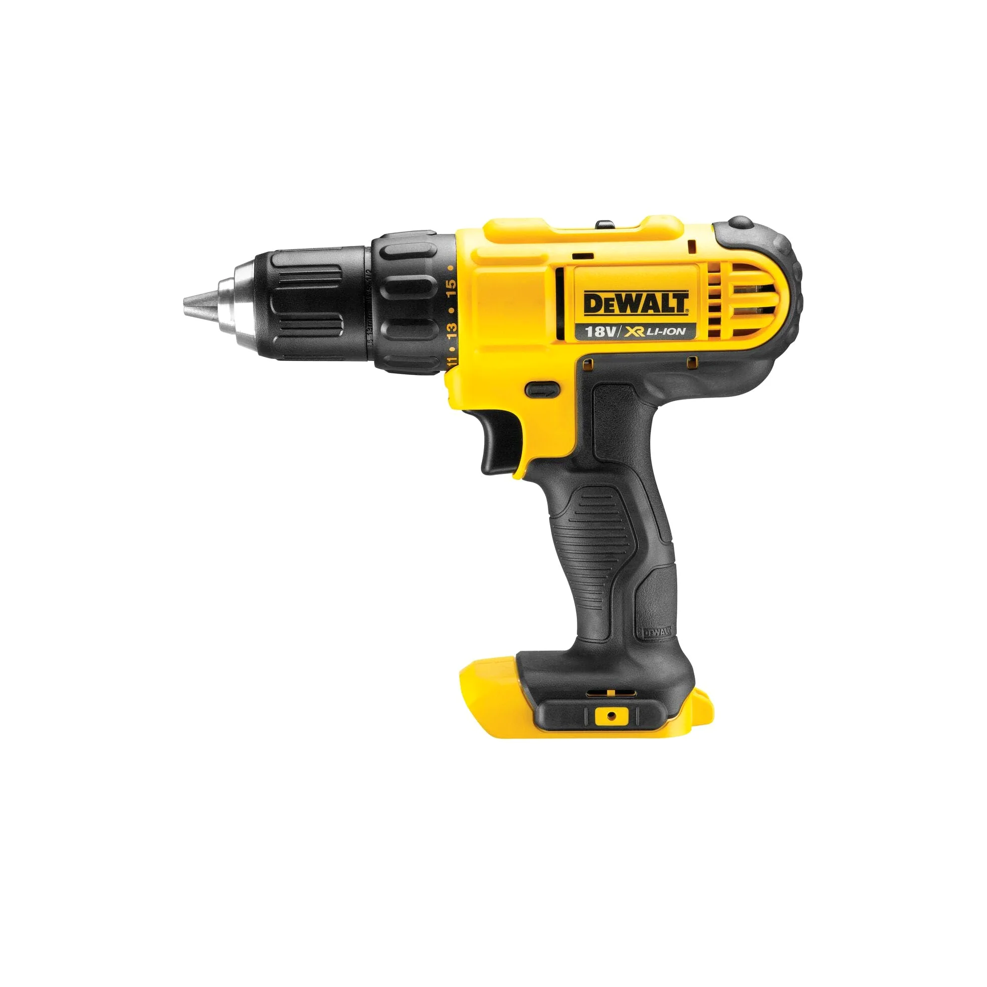 Dewalt 18 V DCD771D2 wiertarko-wkrętarka akumulatorowa (2-biegowa przekładnia w pełni metalowa, elektroniczny hamulec silnika, 15-stopniowy moduł momentu obrotowego, maks. moment obrotowy 42 Nm, 2 x