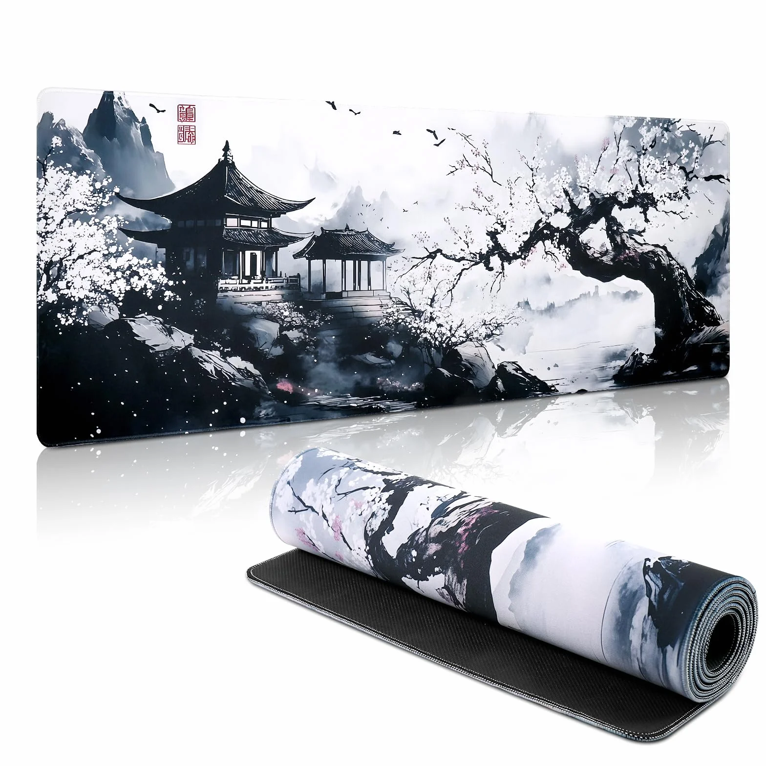 Bardzo duża gamingowa podkładka pod mysz, oversize, 1200 x 400 mm, antypoślizgowa, podkładka pod mysz XXL, rozszerzona podkładka na biurko z gumową podstawą, podkładka pod mysz, laptopa, do
