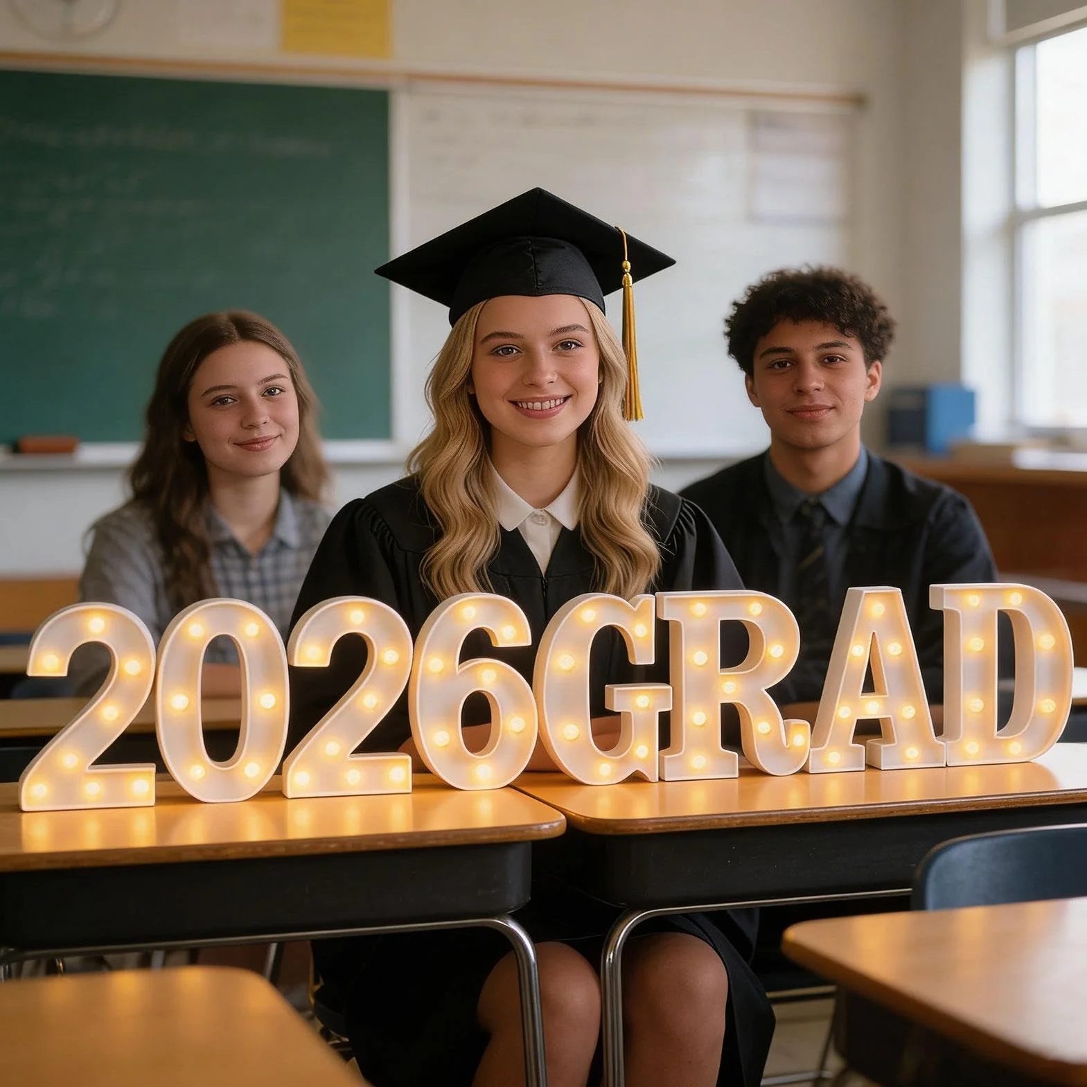Dekoracje Świetlne Ukończenia Szkoły 2026 Świecące litery 2026 jako