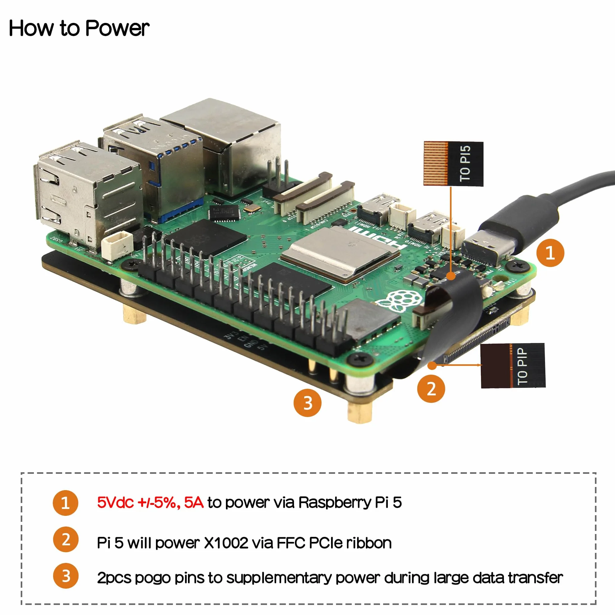 Geekworm X1002 M.2 NVMe SSD PCIe Peripheral Board for Raspberry Pi 5