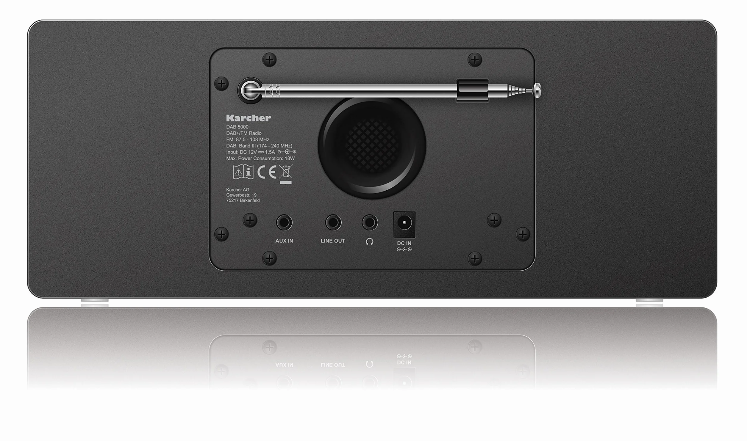 Karcher DAB 5000 radio cyfrowe DAB plus UKW-RDS AUX-IN budzik stereo