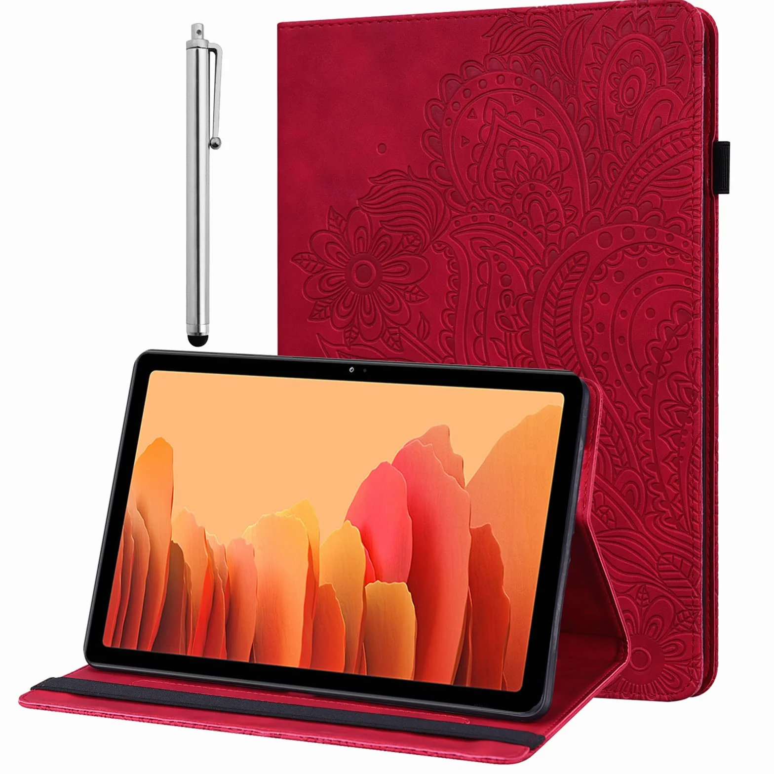 Samsung Galaxy Tab S2 9,7 cala Etui Flip Cover z folią ochronną i rysikiem (czerwony)