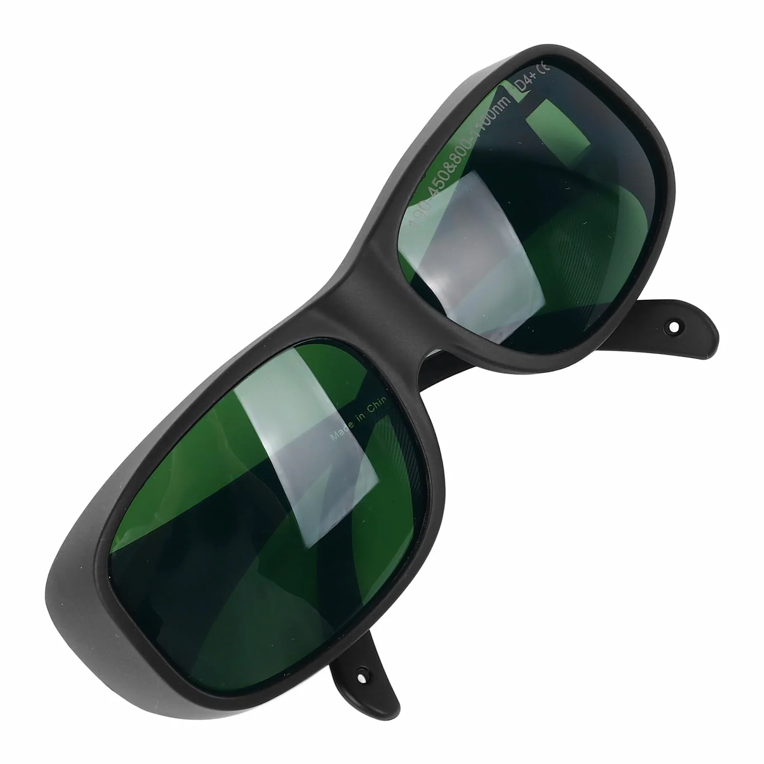 Bediffer Laserowe Okulary Ochronne 1064nm Wysoka przepuszczalność Antylaserowa Ochrona Oczu dla Urządzenia OPT Beauty TR90 Materiał Czarna Ramka Zielona Soczewka OD4, do Zabiegów Upiększających