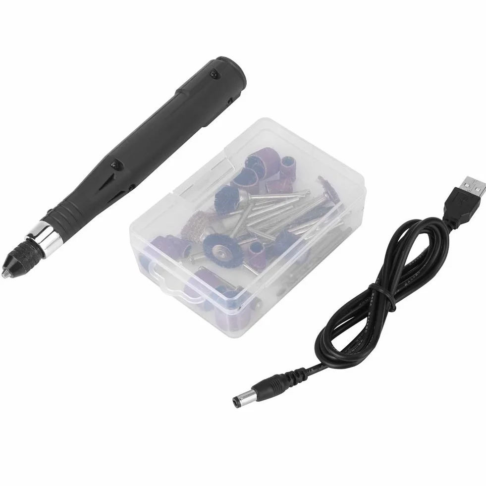 Elektryczna mini wiertarka, szlifierka, mała przenośna maszyna do polerowania, 5000 r/min 5 V 2 A, do cięcia, grawerowania, frezowania, szlifowania, polerowania, demontażu i wiercenia